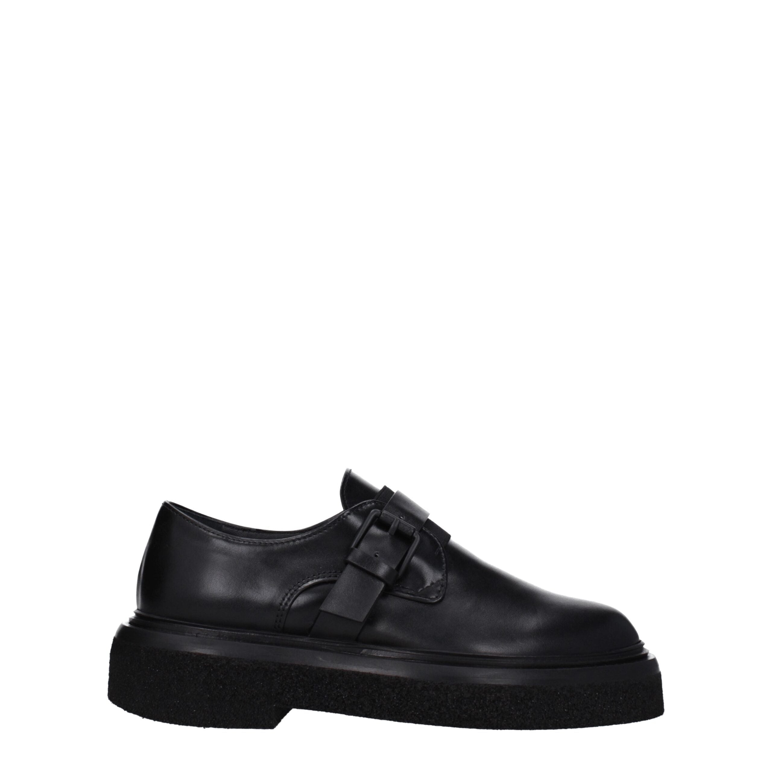 Max Mara Schwarze Leder Oxfords und Derbies-1