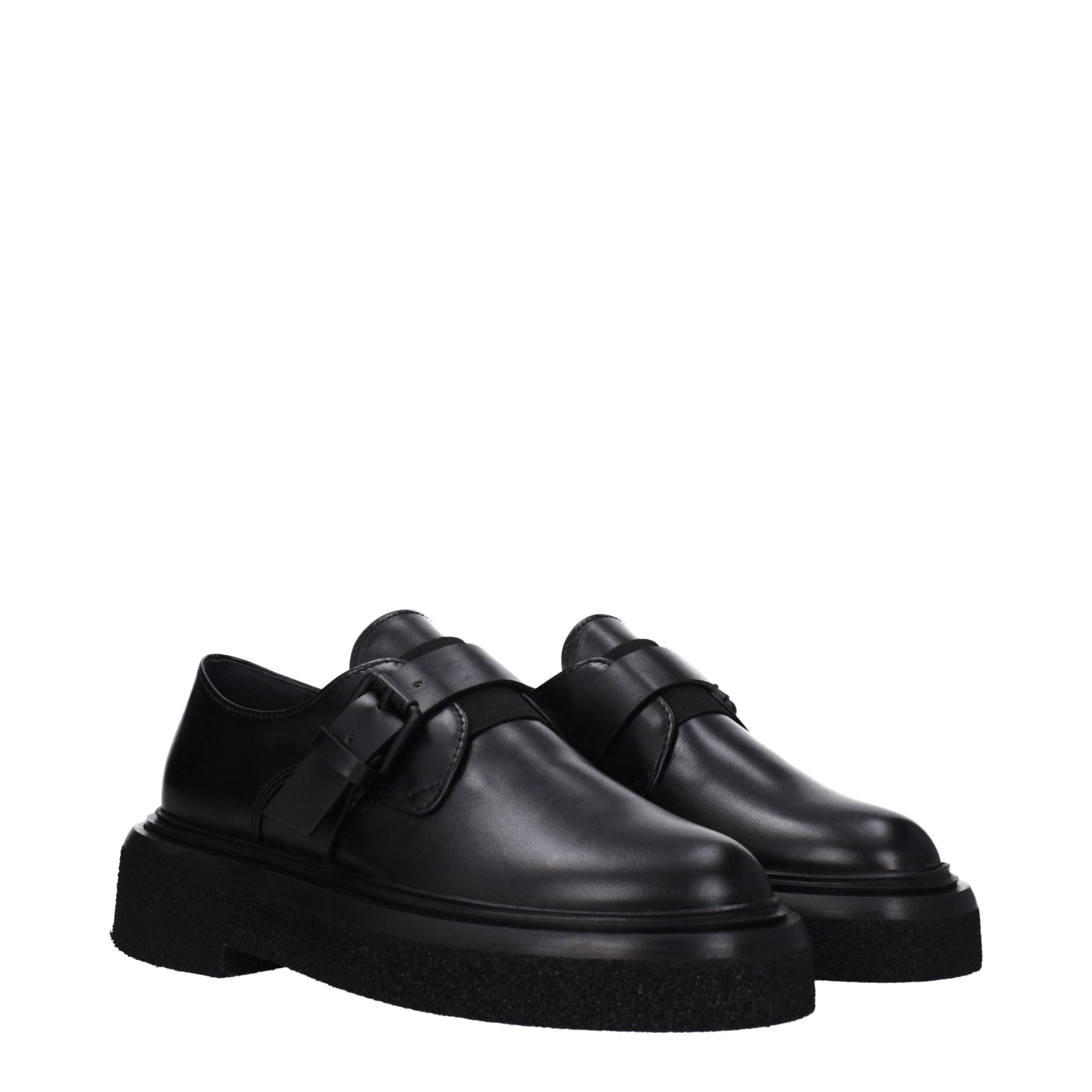 Max Mara Schwarze Leder Oxfords und Derbies-2