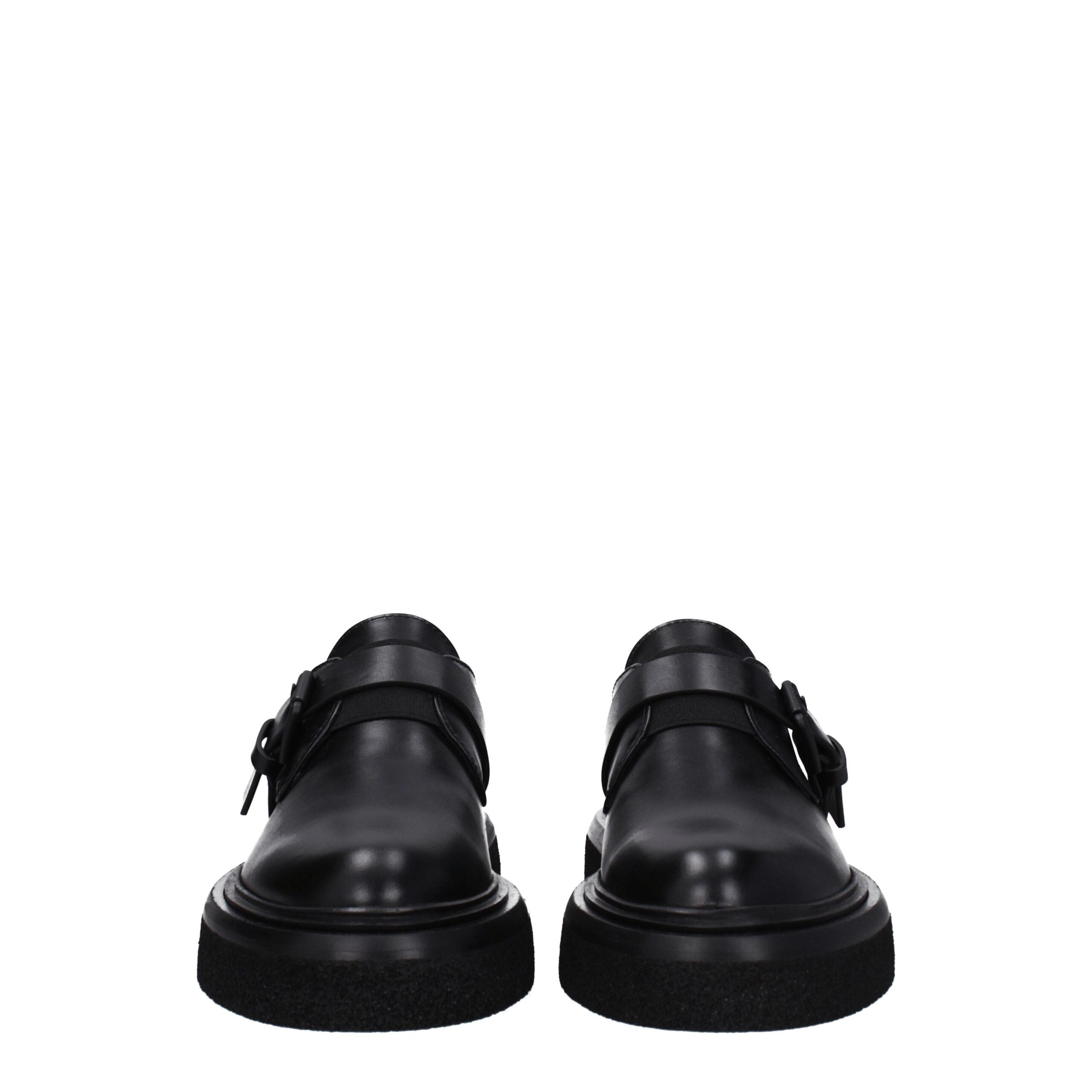 Max Mara Schwarze Leder Oxfords und Derbies-3