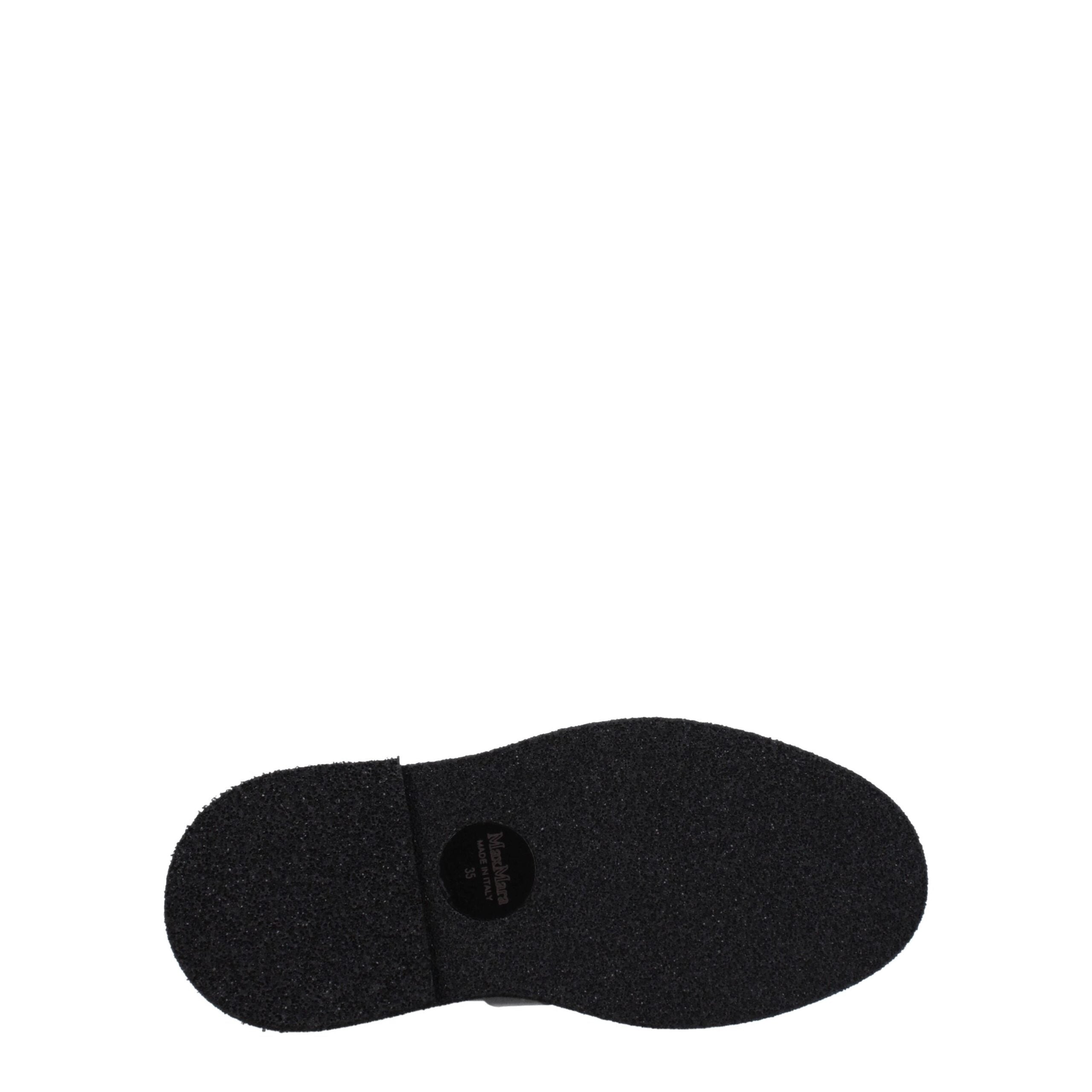 Max Mara Schwarze Leder Oxfords und Derbies-5