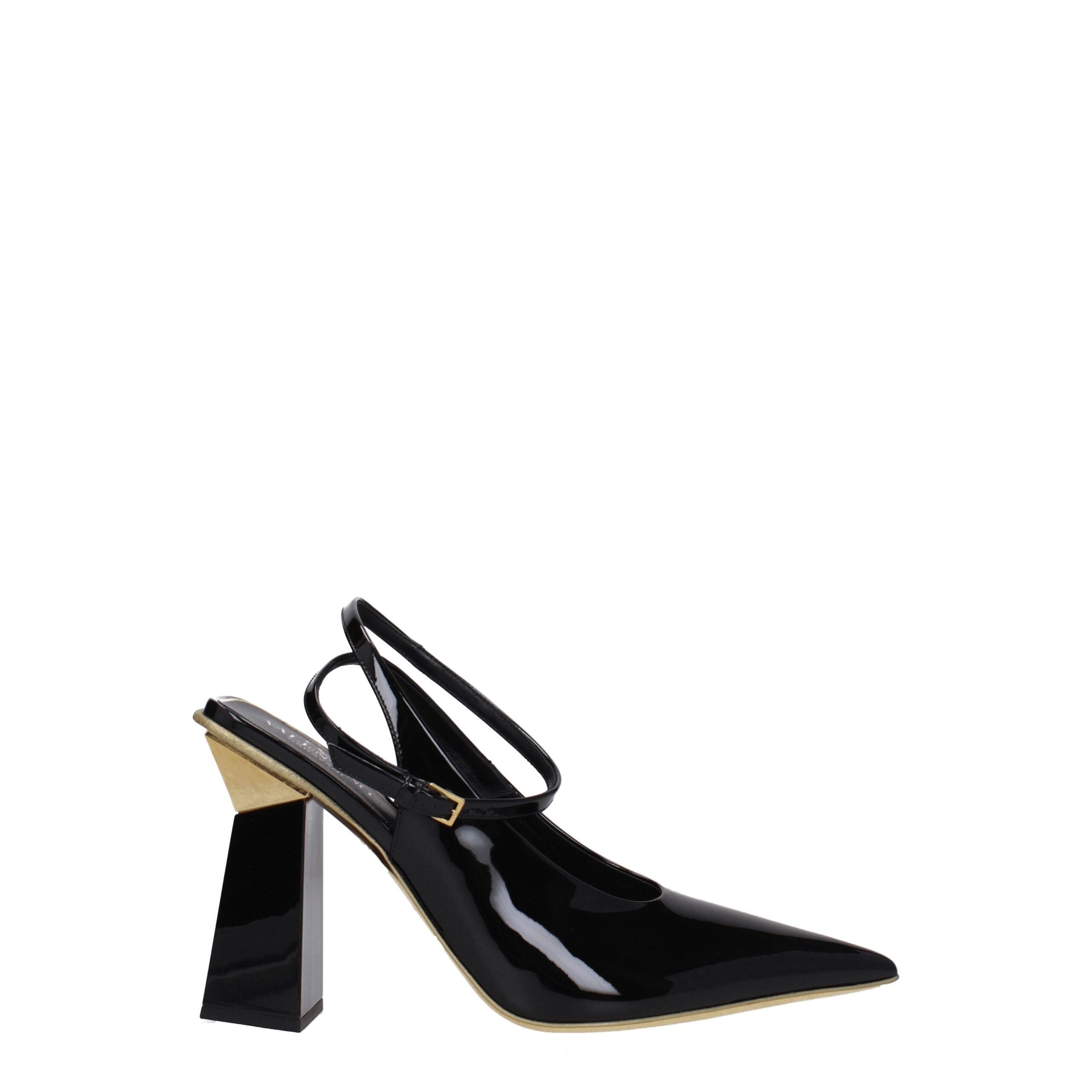 Valentino Garavani Black Leather Sandals-1