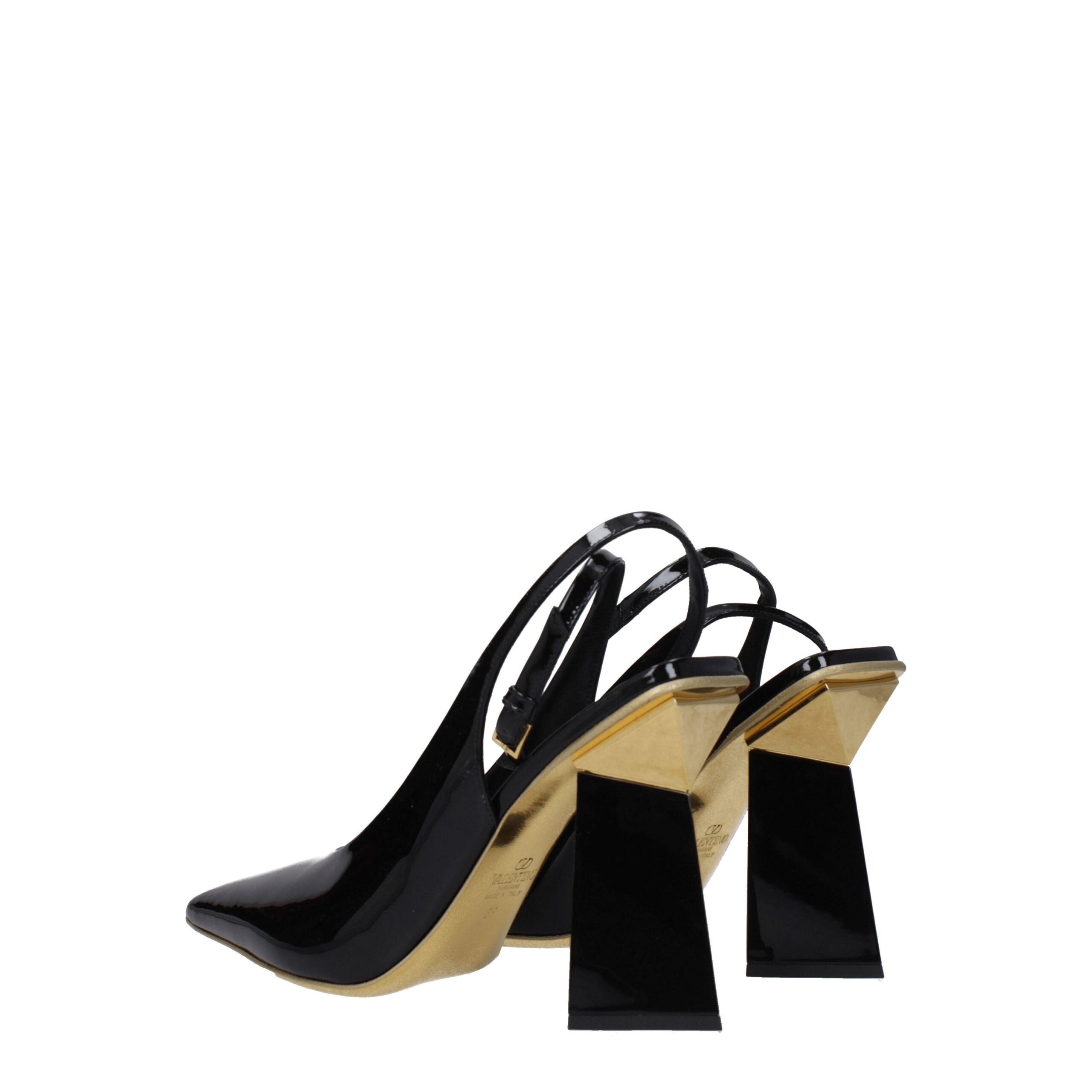 Valentino Garavani Black Leather Sandals-4
