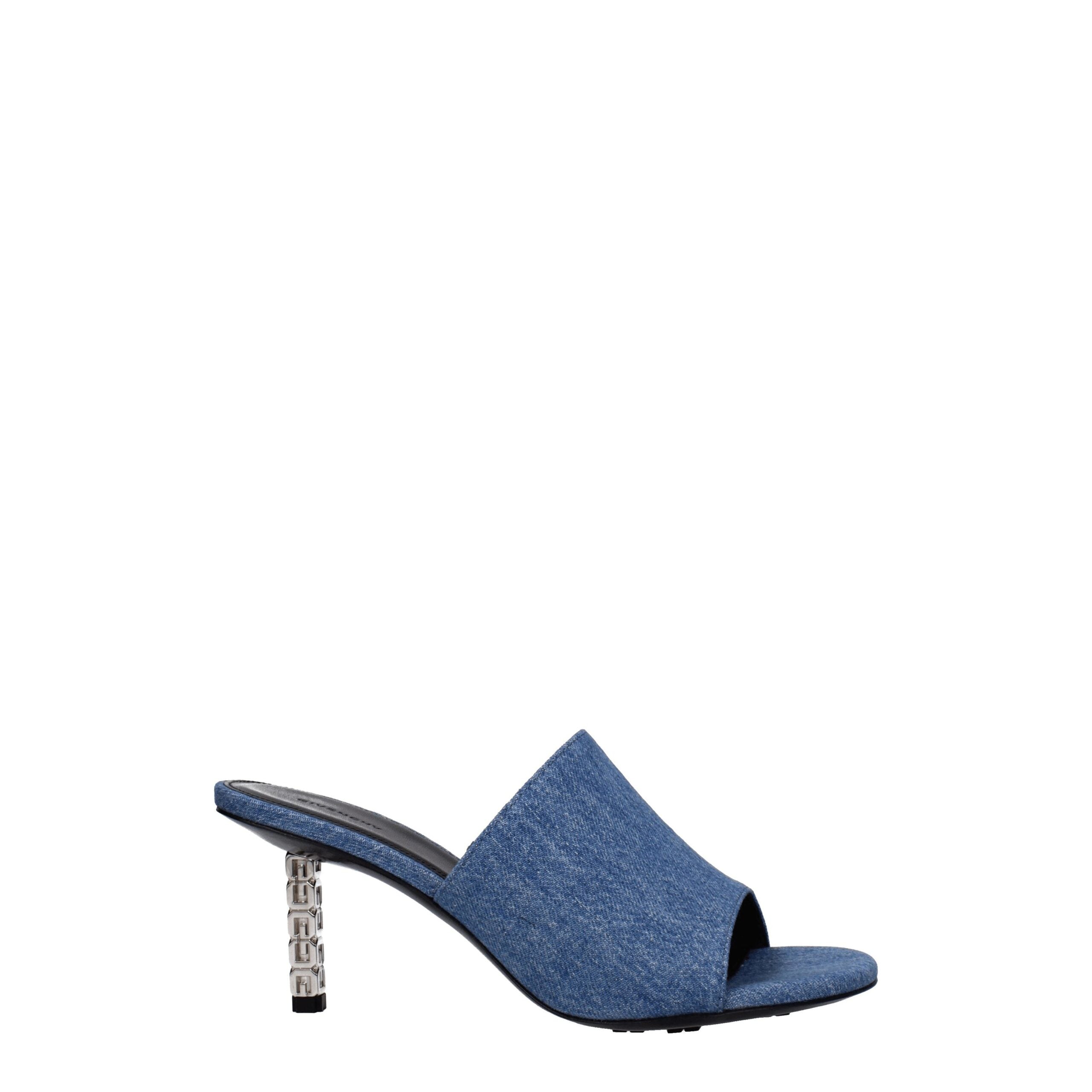 Givenchy Blue Fabric Platform Sandals-1