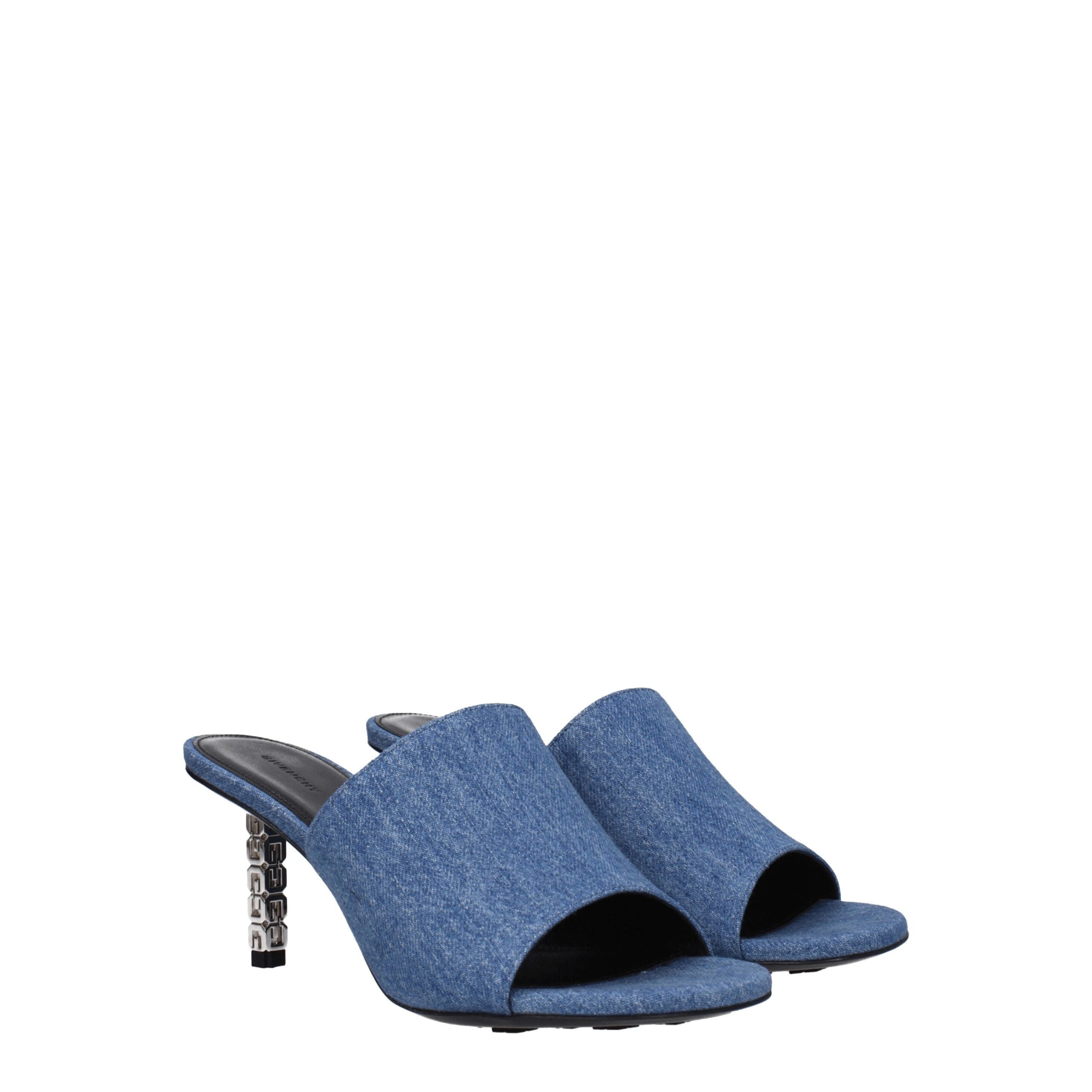 Givenchy Blue Fabric Platform Sandals-2