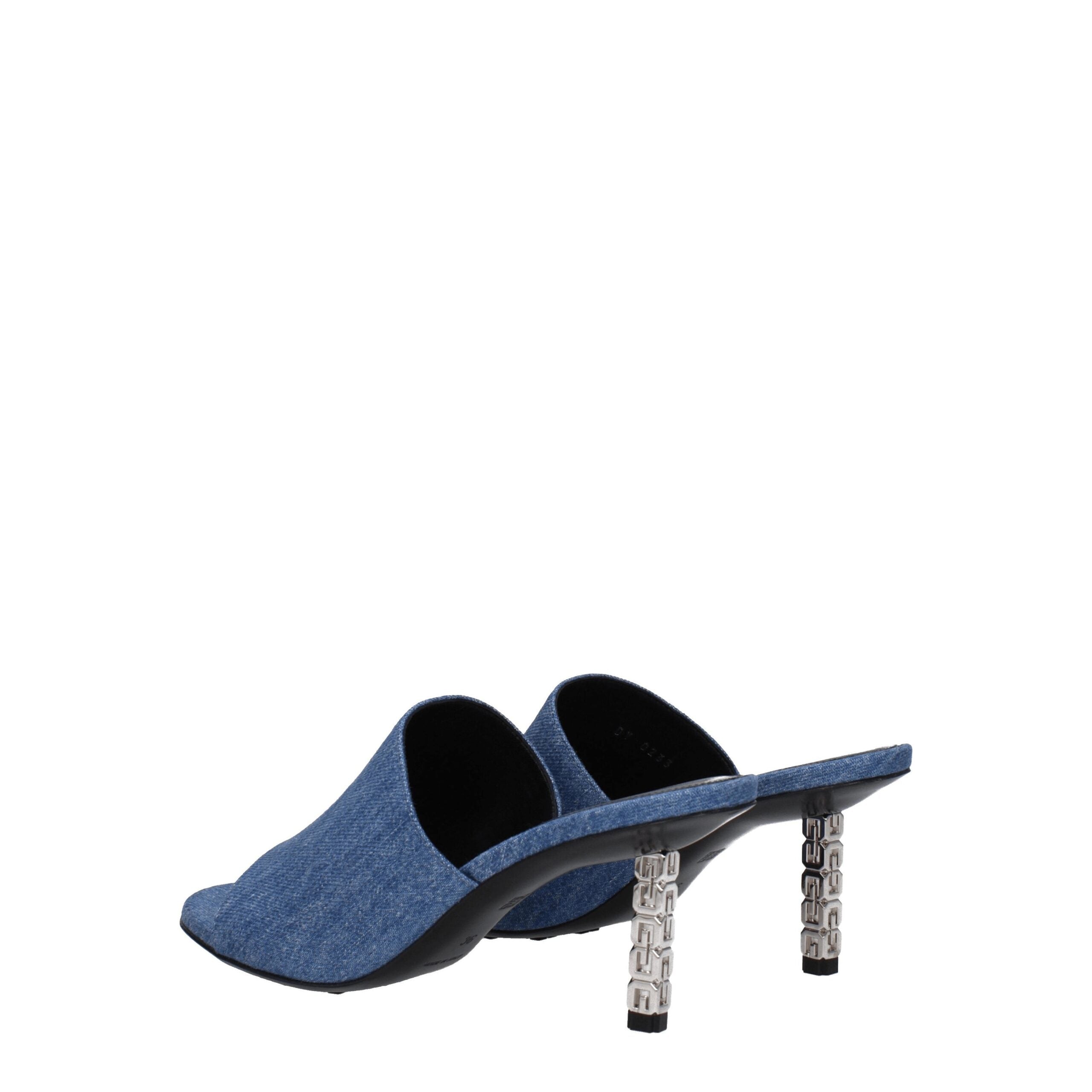 Givenchy Blue Fabric Platform Sandals-4