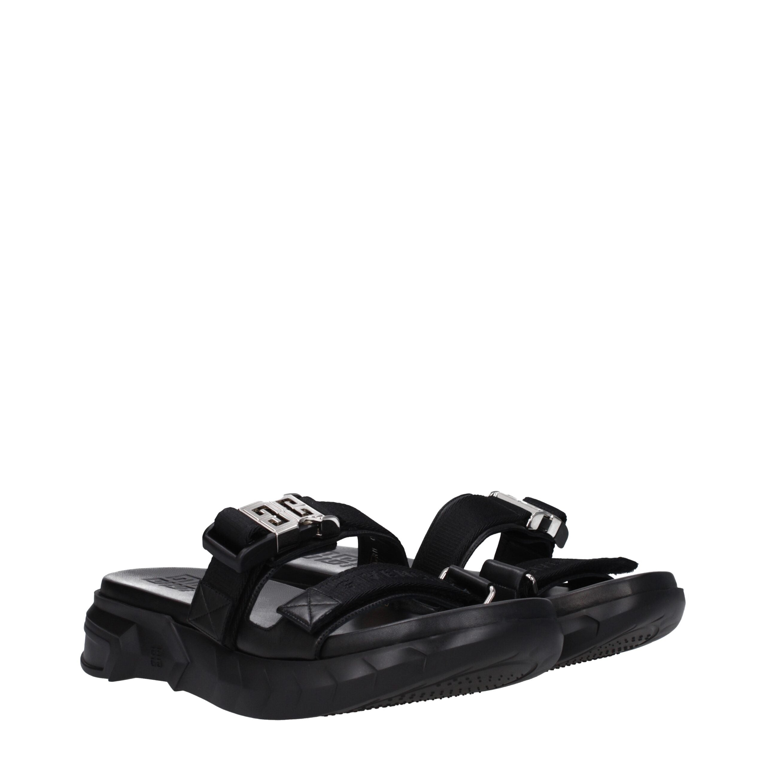 Givenchy Schwarze Stoff-Pantoffeln-2