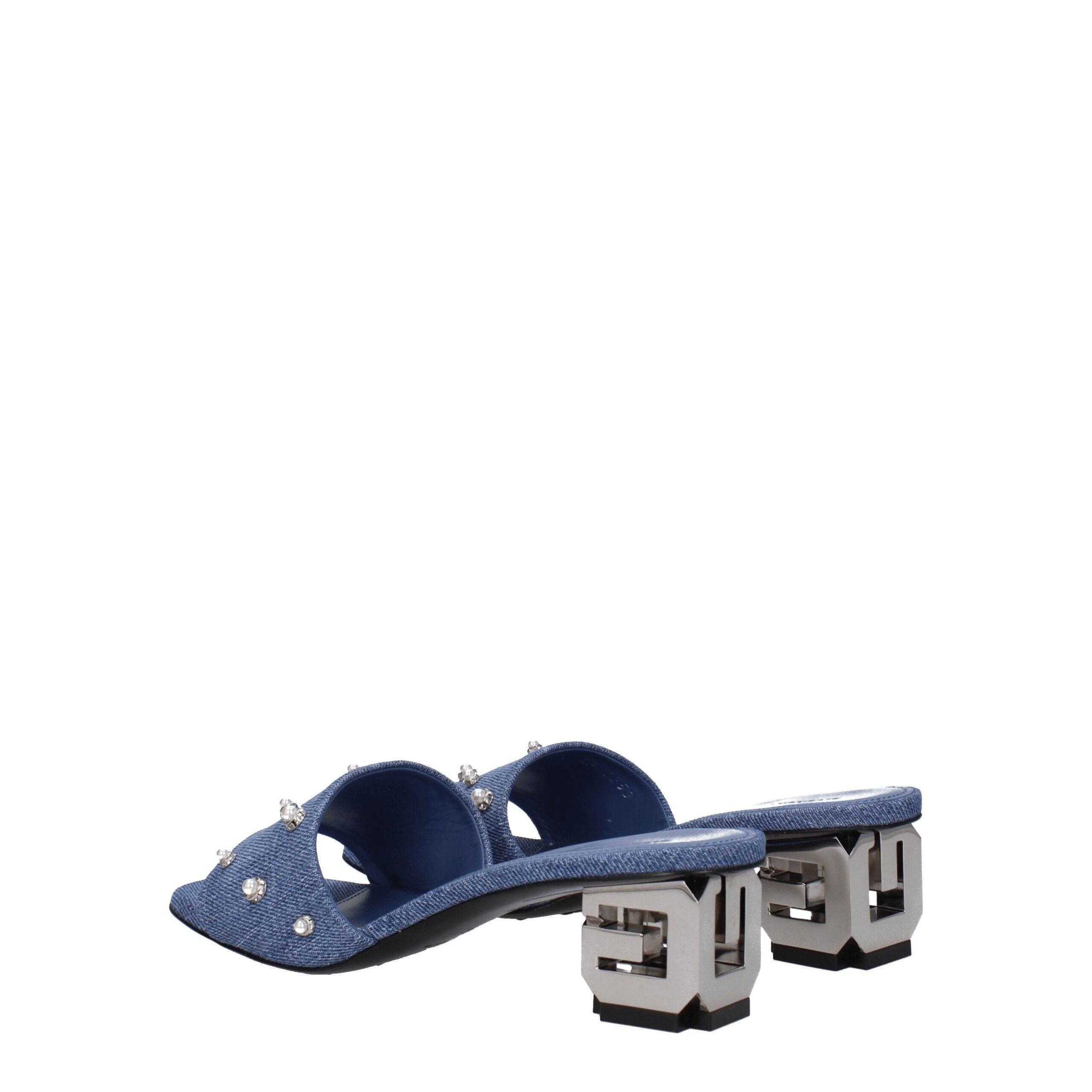 Givenchy blue fabric sandals-4