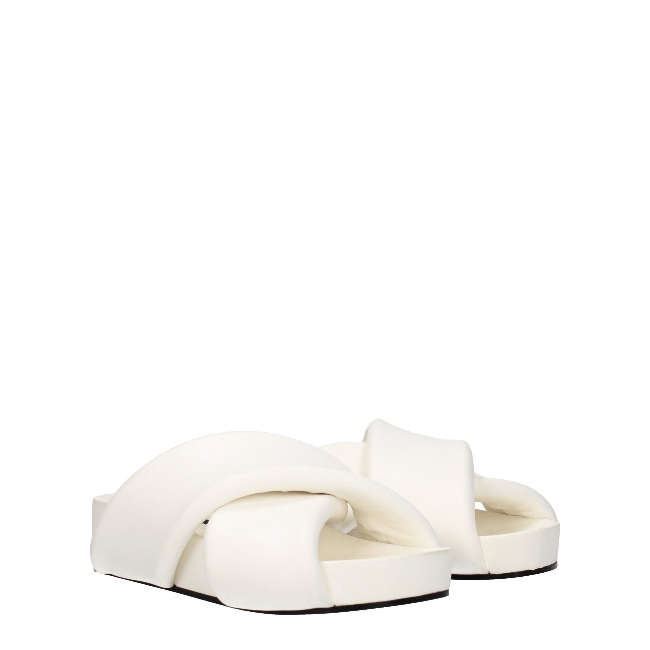 Pantuflas de cuero blanco de Jil Sander-2