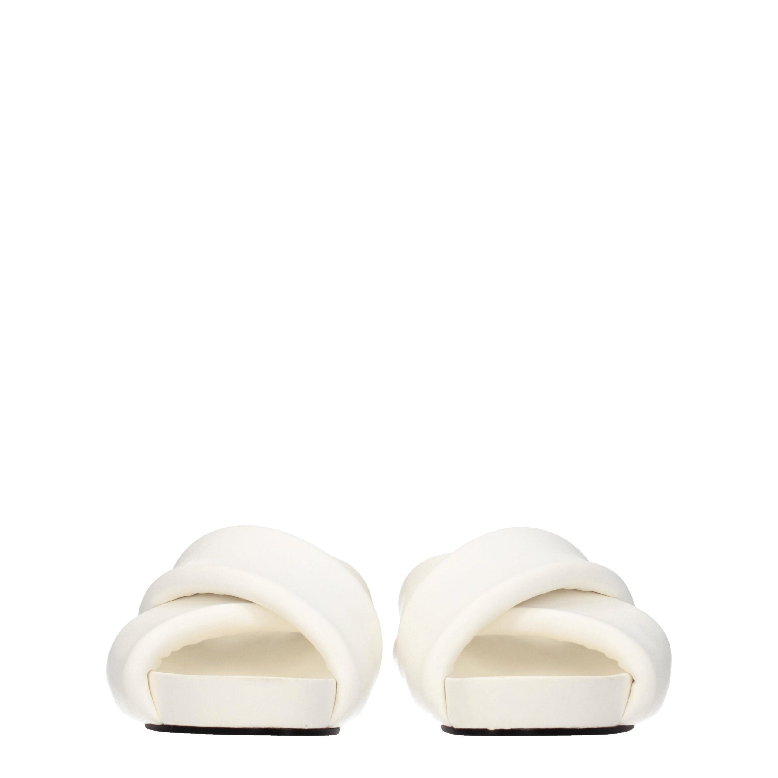 Pantuflas de cuero blanco de Jil Sander-3