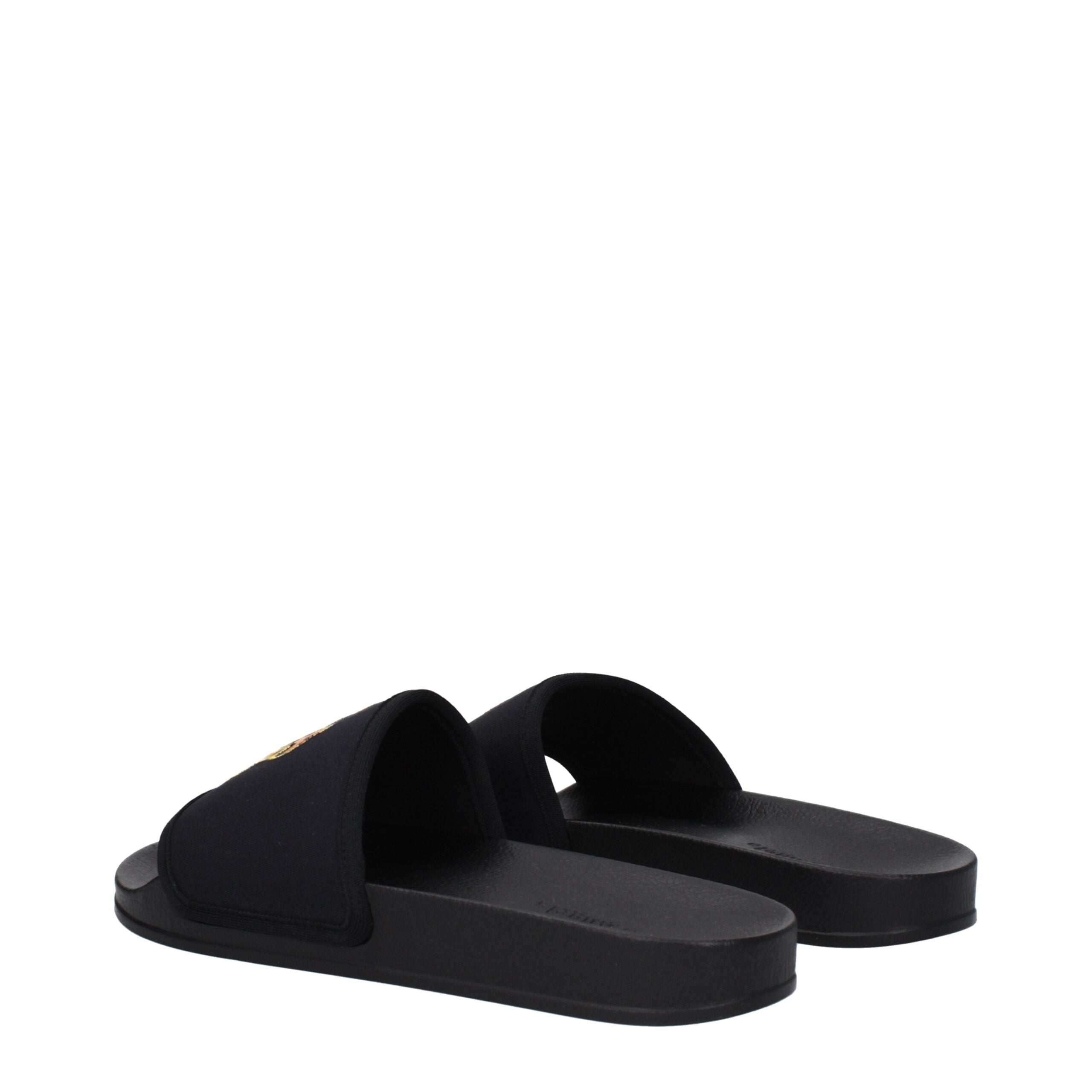 Palm Angels Black Fabric Slippers-4