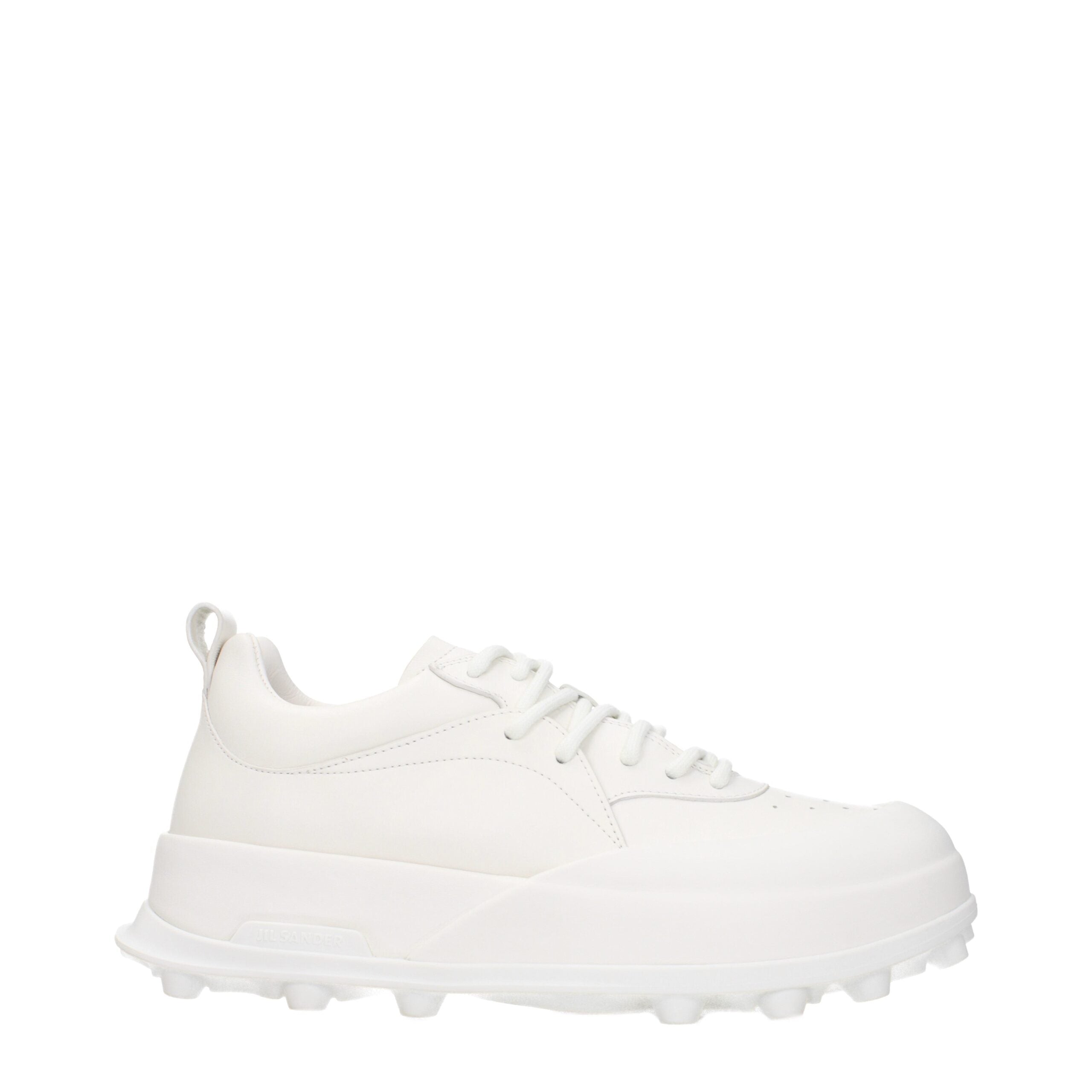 Jil Sander White Leather Sneakers-1