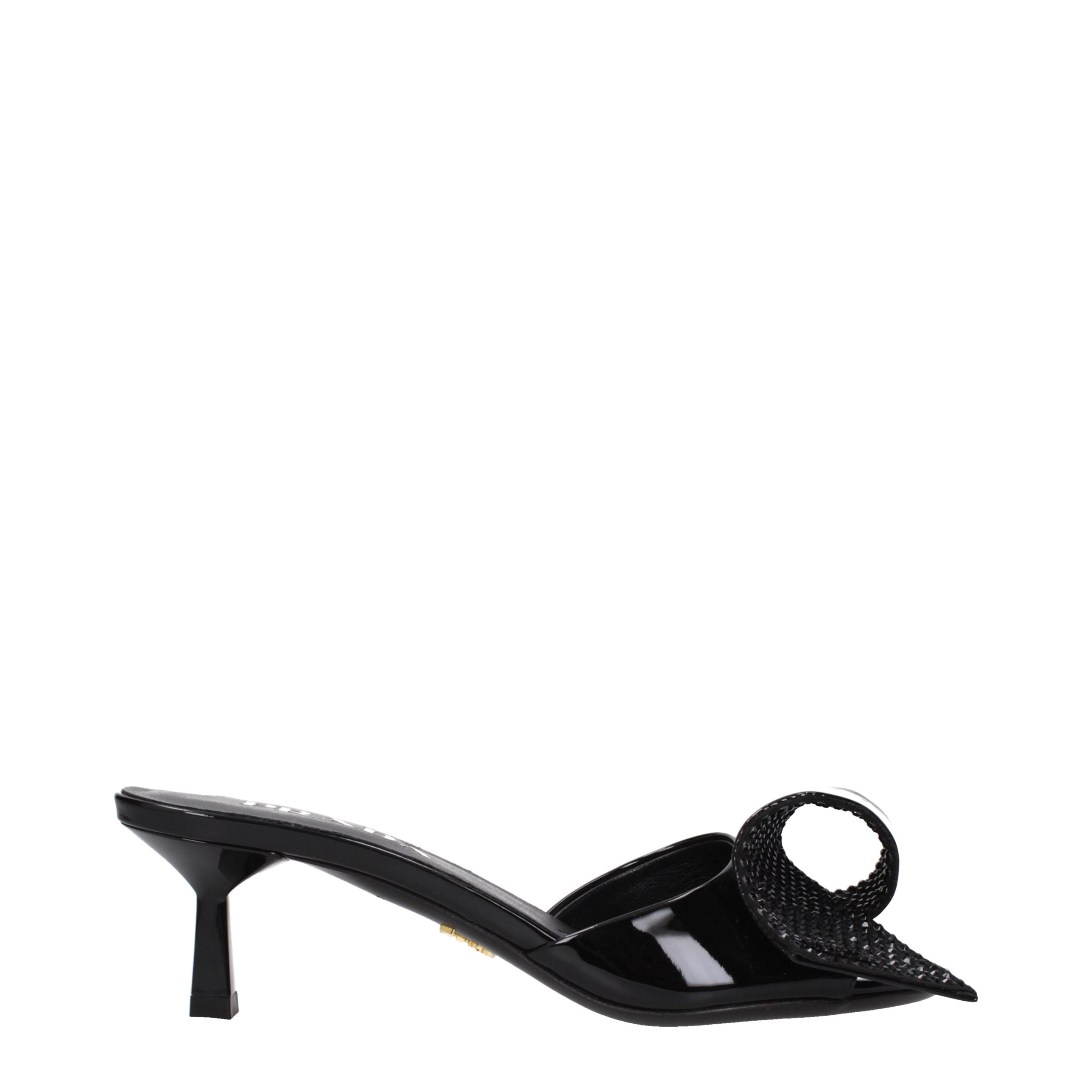 Prada Schwarze Ledersandalen-1