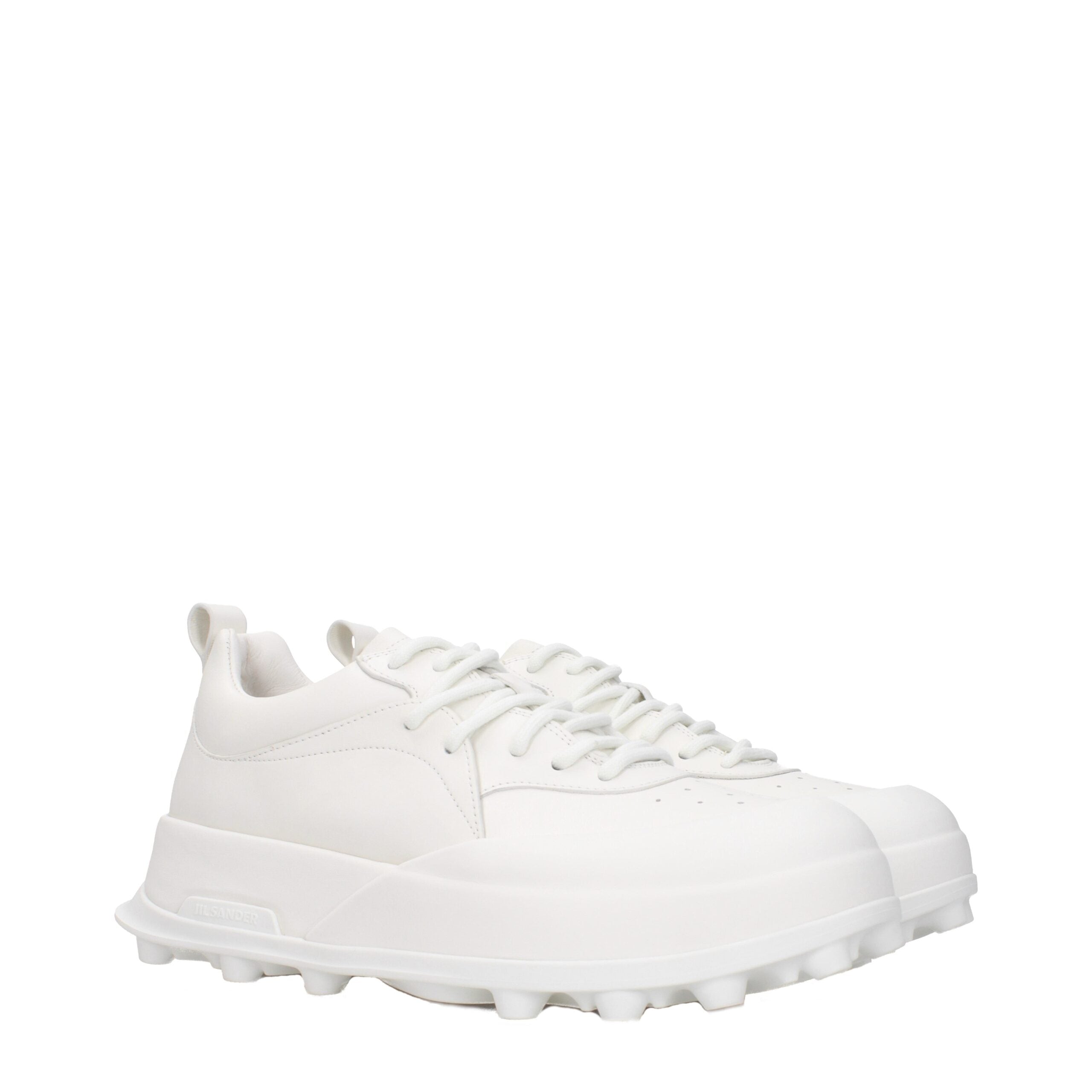 Jil Sander White Leather Sneakers-2