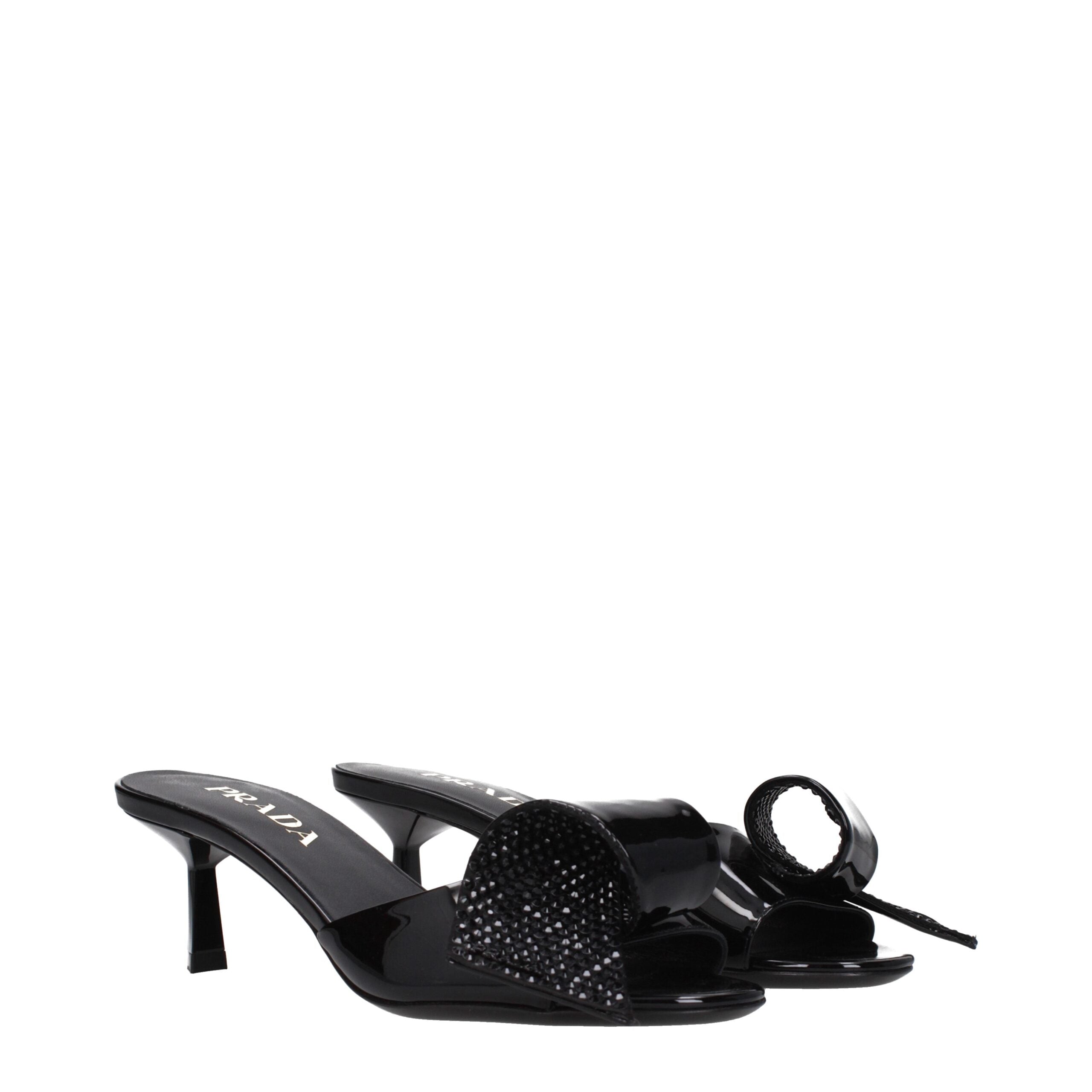 Prada Schwarze Ledersandalen-2