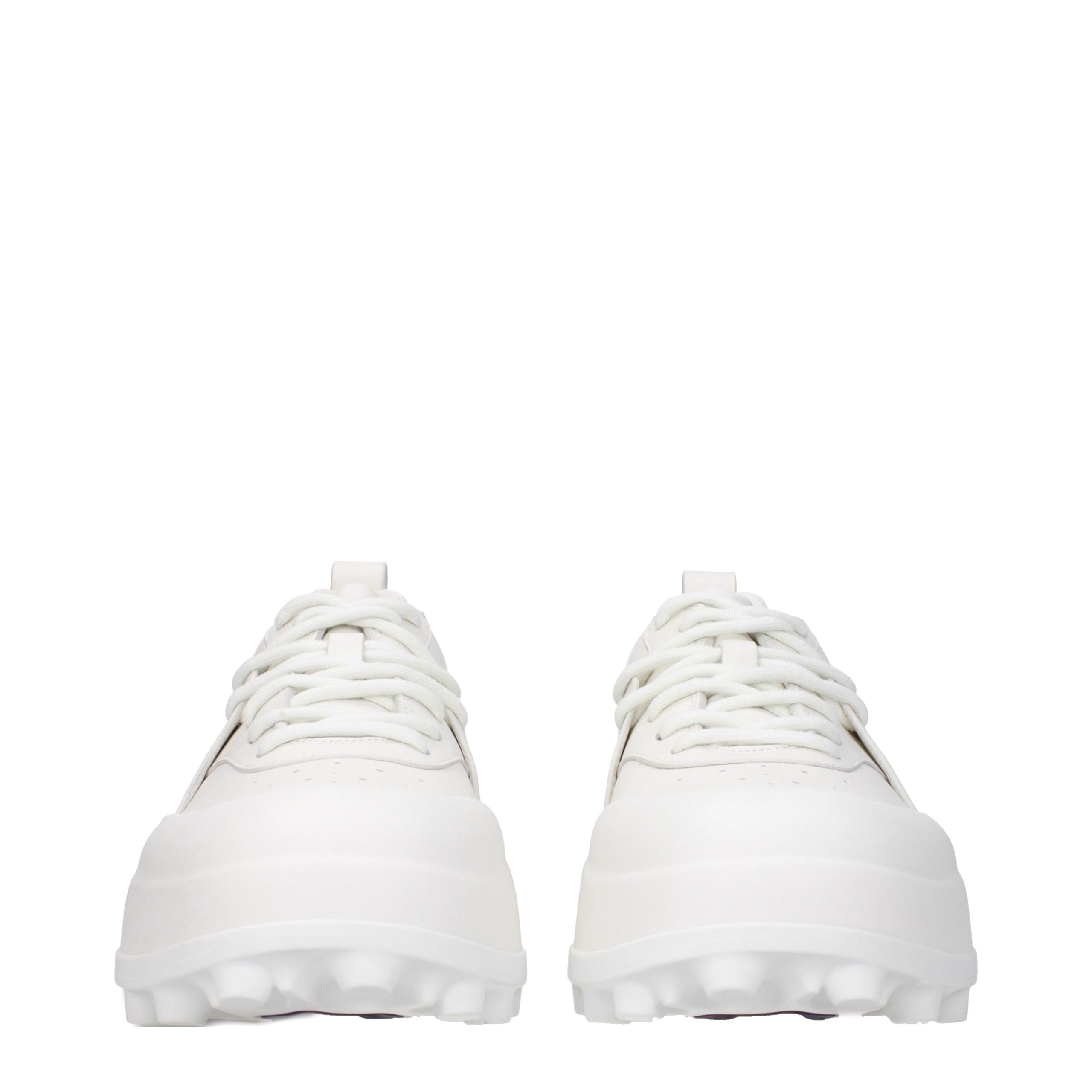 Jil Sander White Leather Sneakers-3