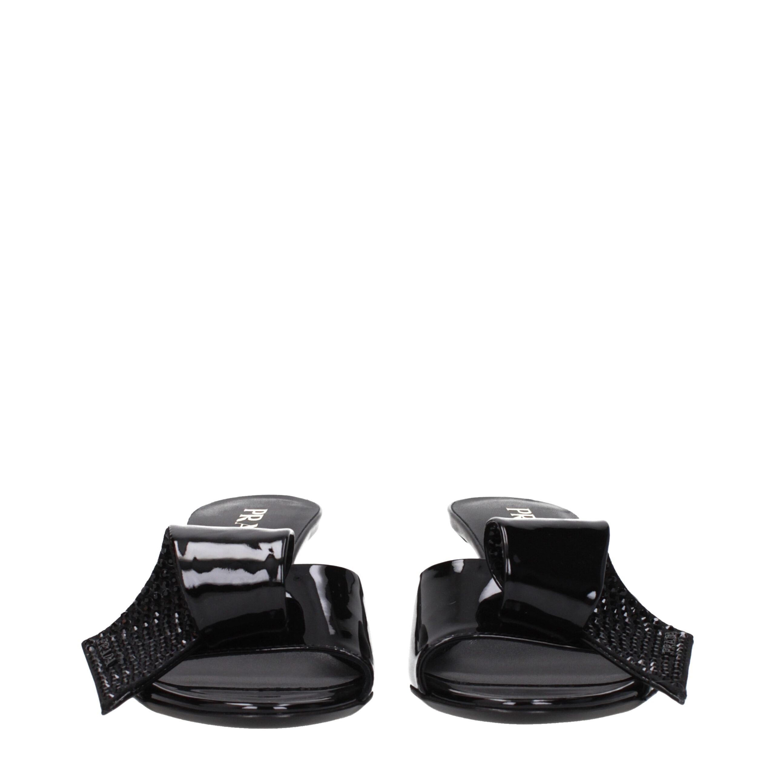 Prada Schwarze Ledersandalen-3
