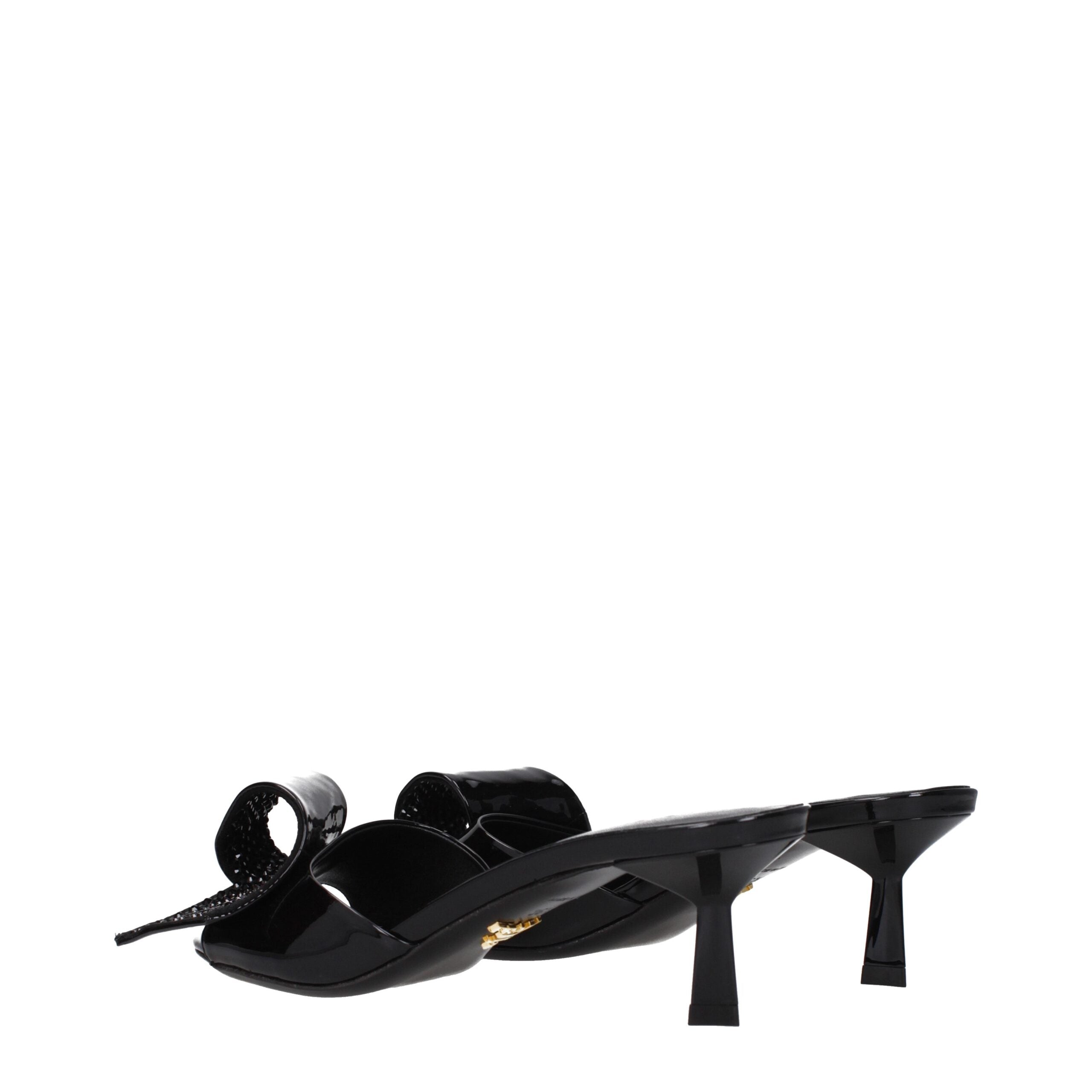 Prada Schwarze Ledersandalen-4