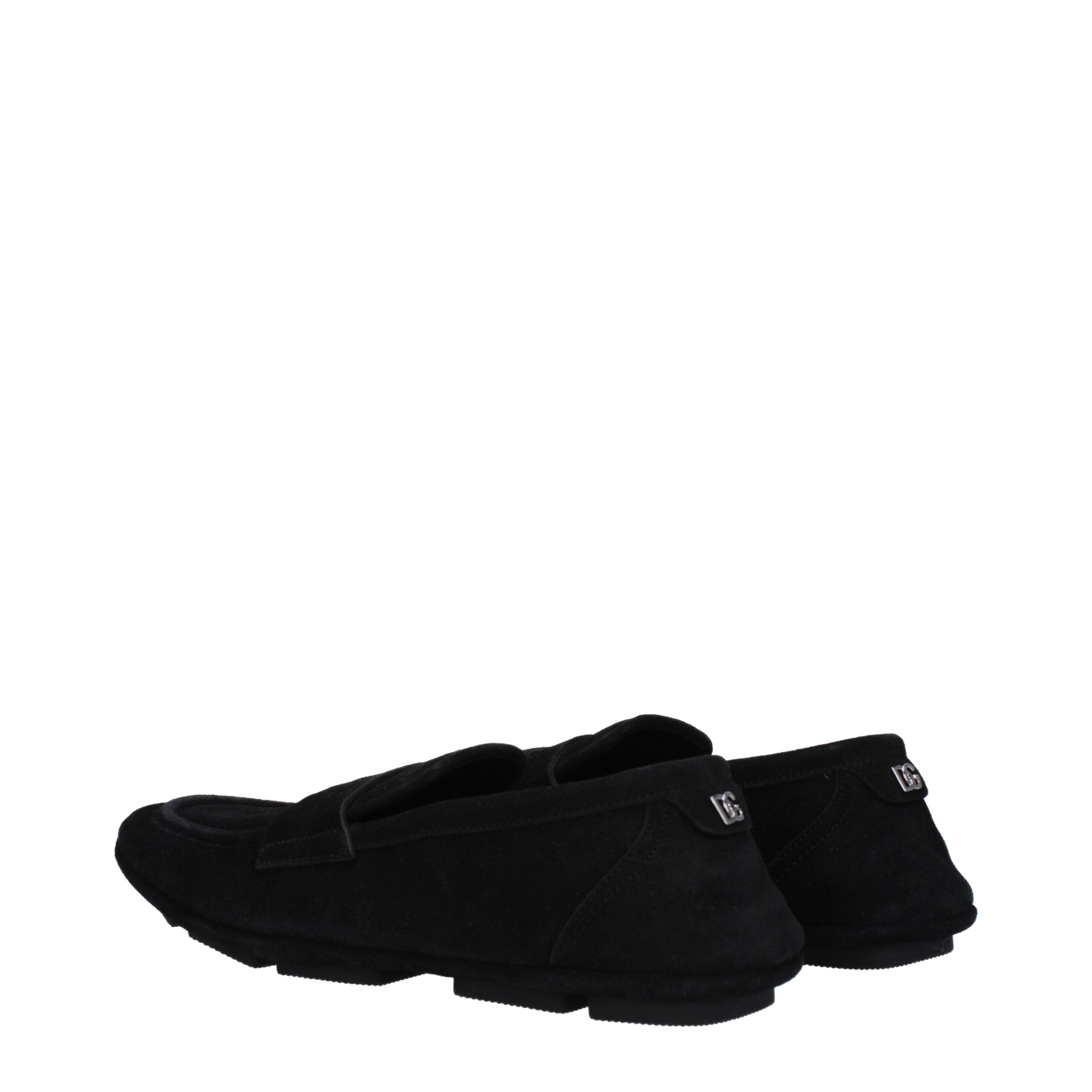 Dolce & Gabbana Schwarze Leder Slipper-4