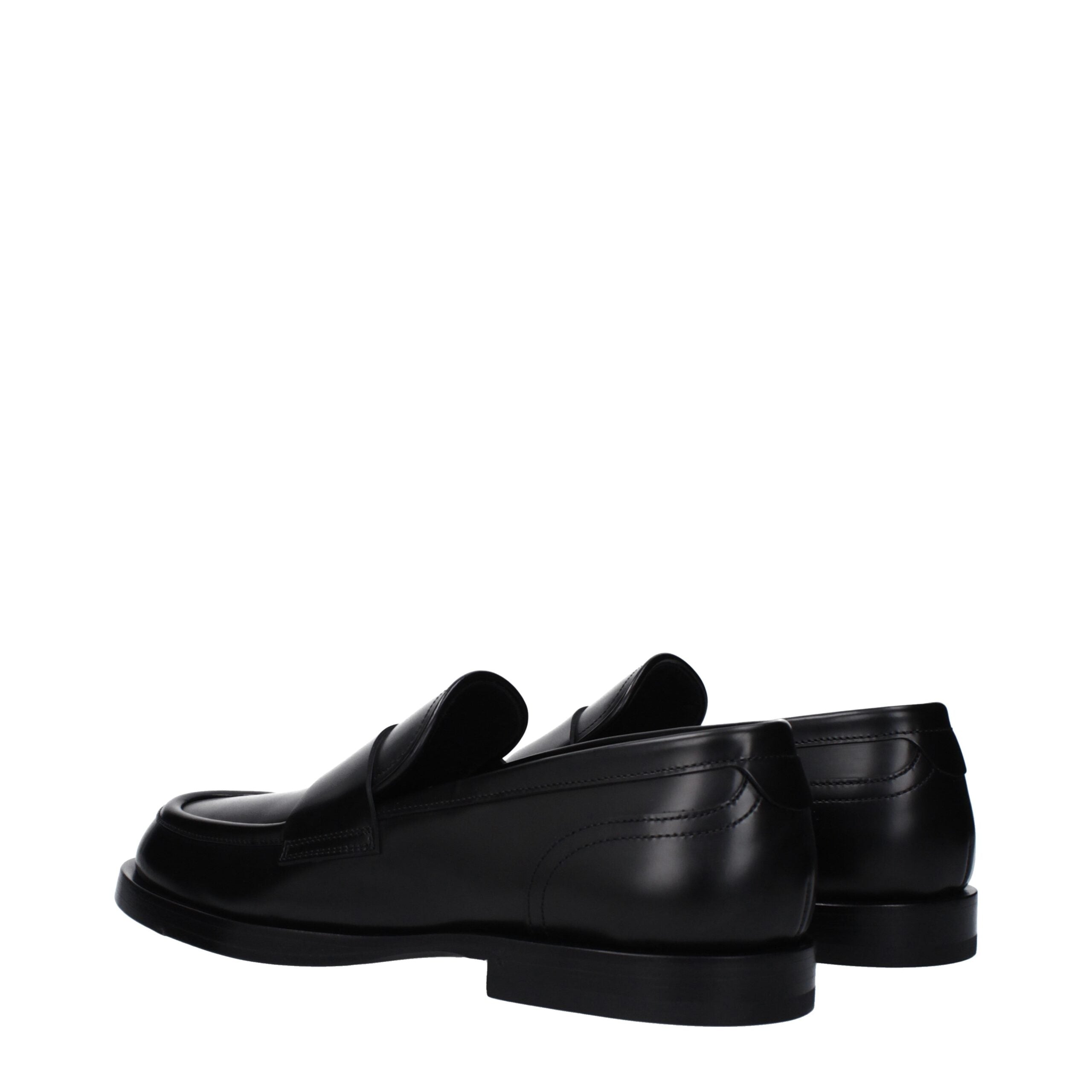 Pantuflas de piel negra Dolce & Gabbana-4
