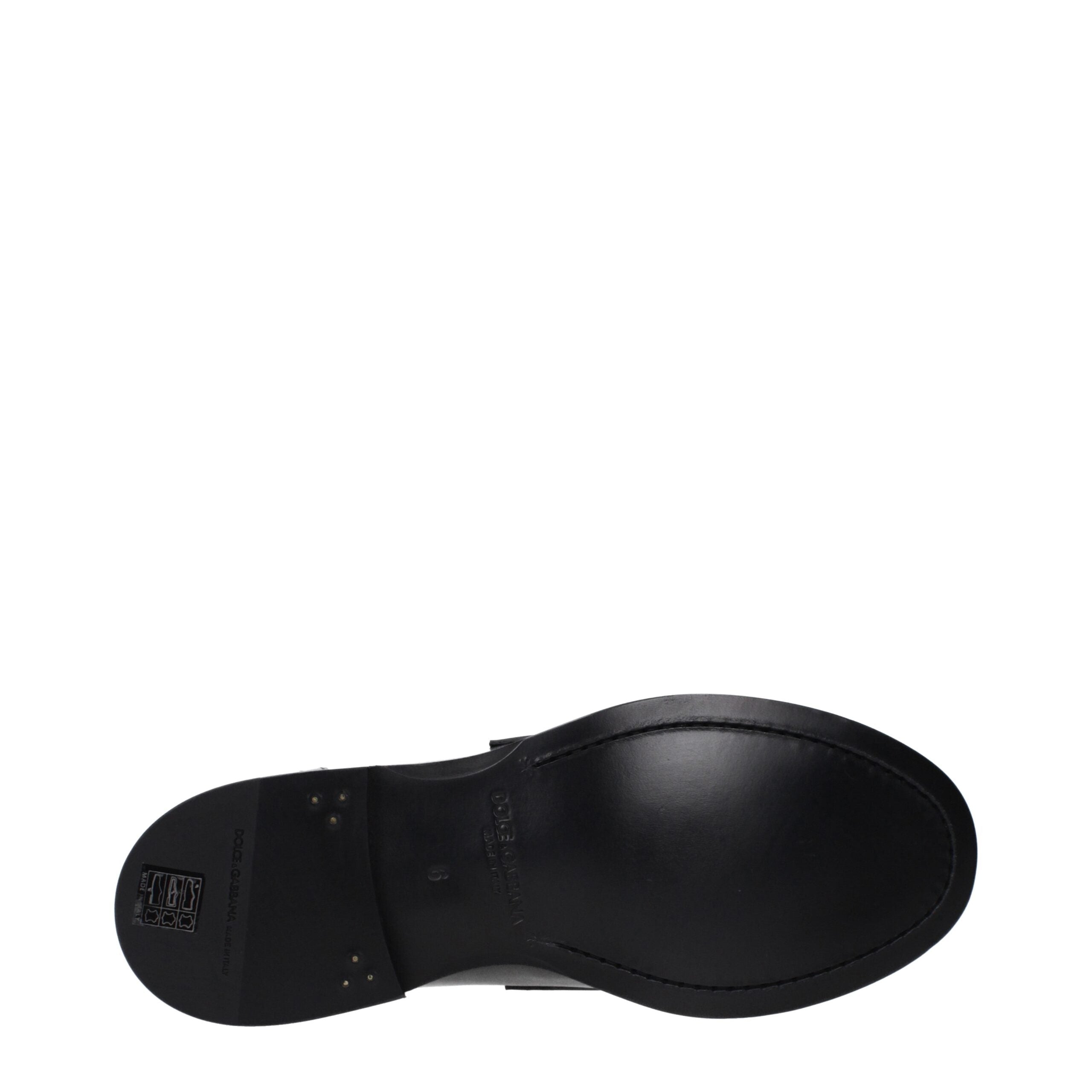 Pantuflas de piel negra Dolce & Gabbana-5