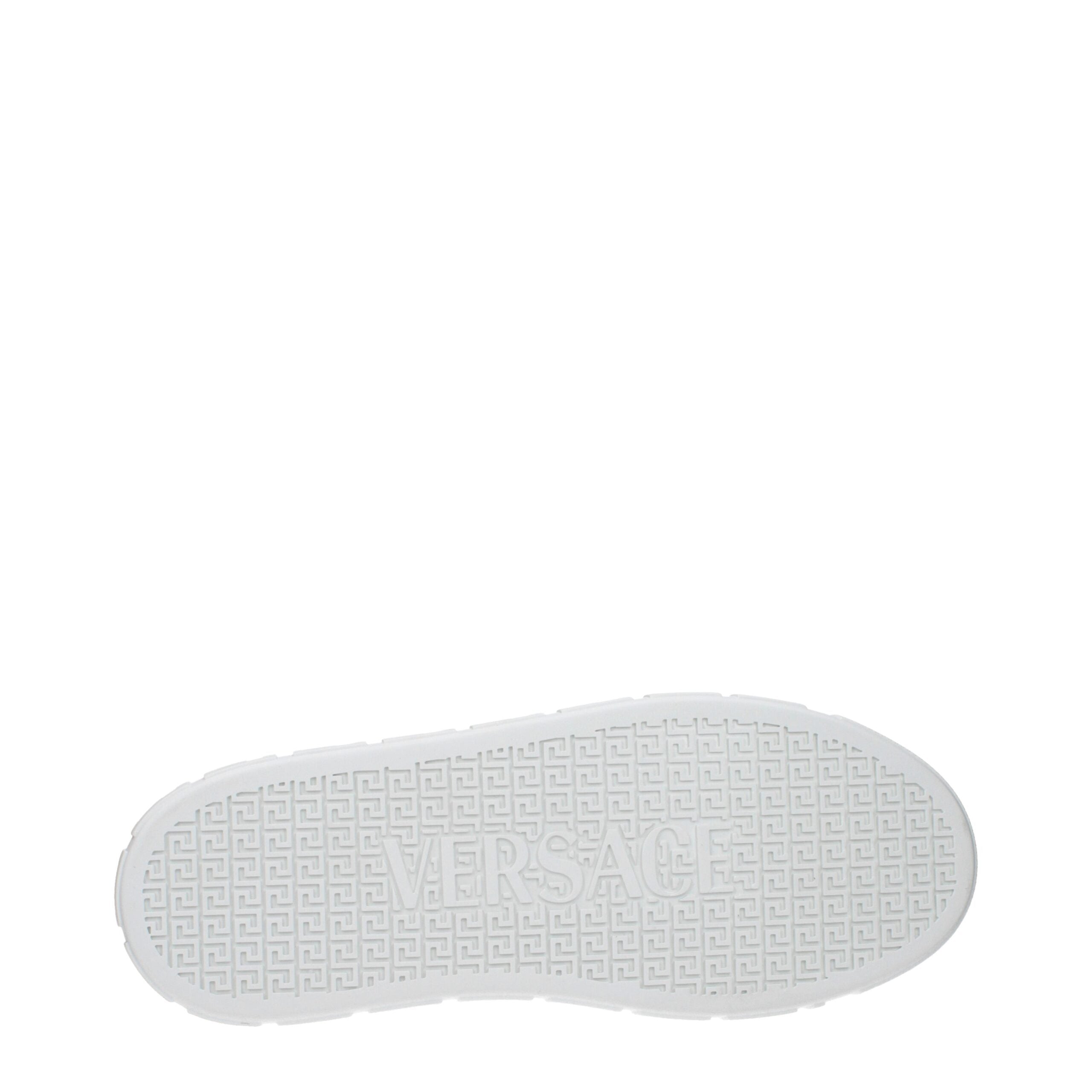 Versace Weiße Sneakers aus Leder mit niedrigem Schaft-5