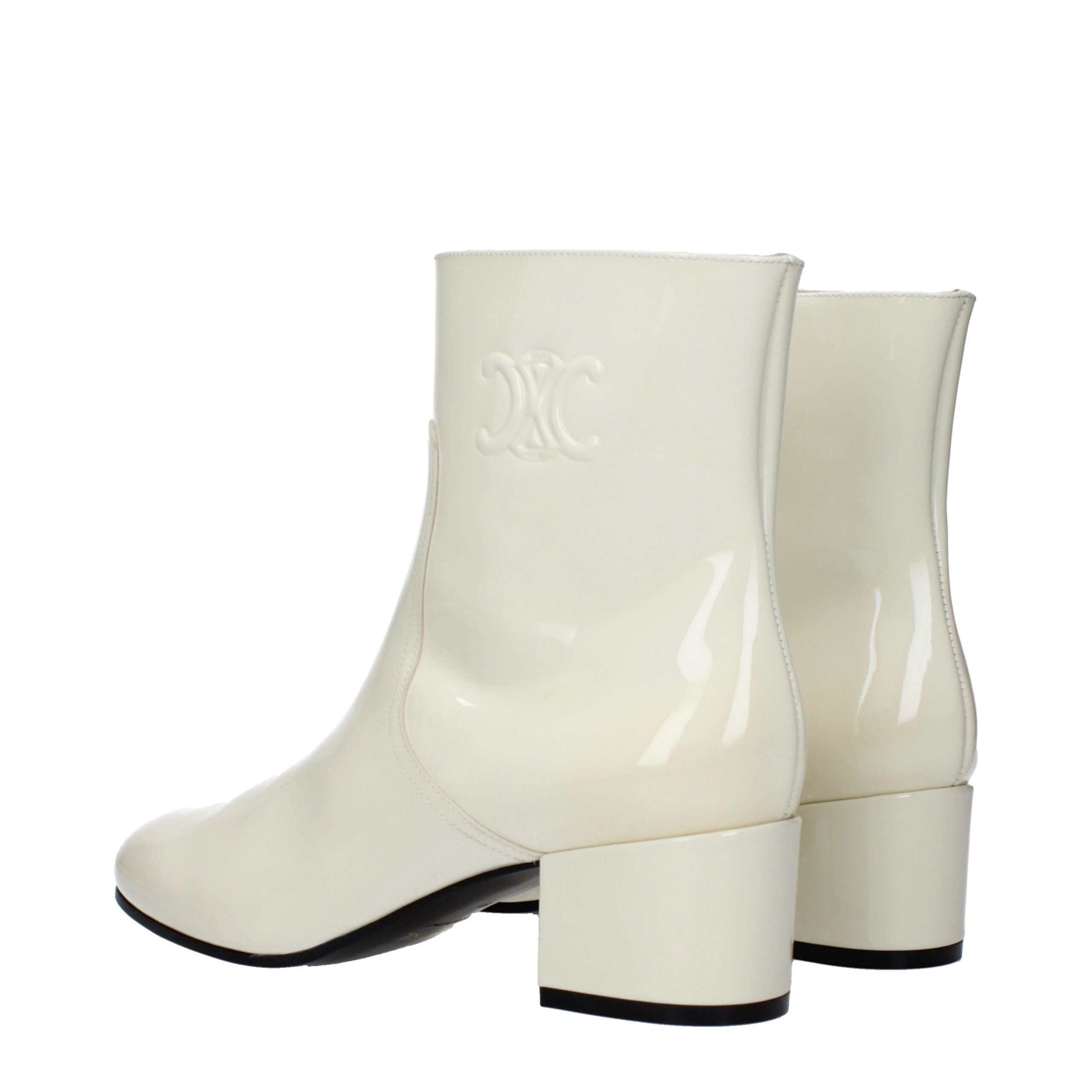 Botines de piel beige Celine-4