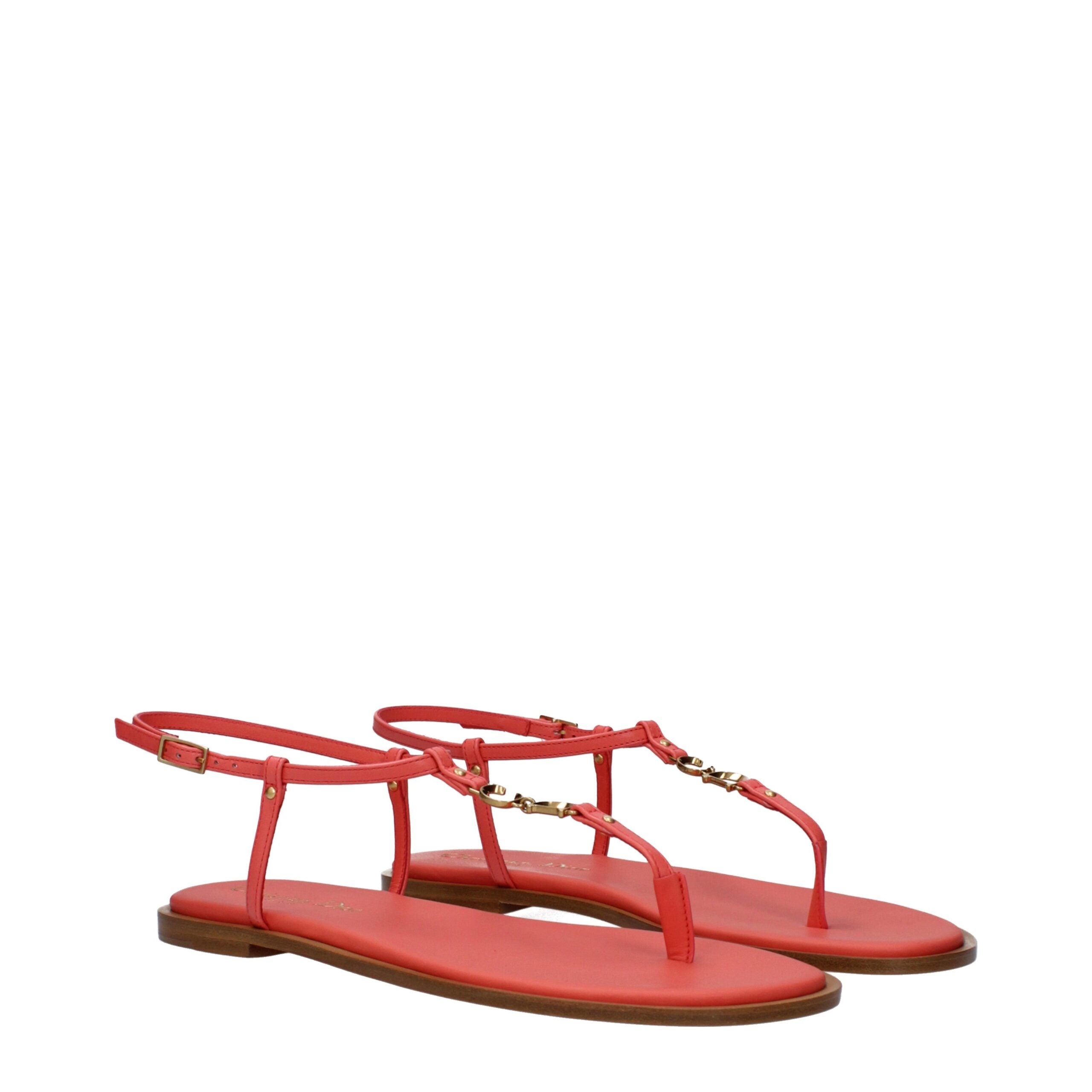 Christian Dior Rosa Flip-Flop-Sandalen aus Leder-2