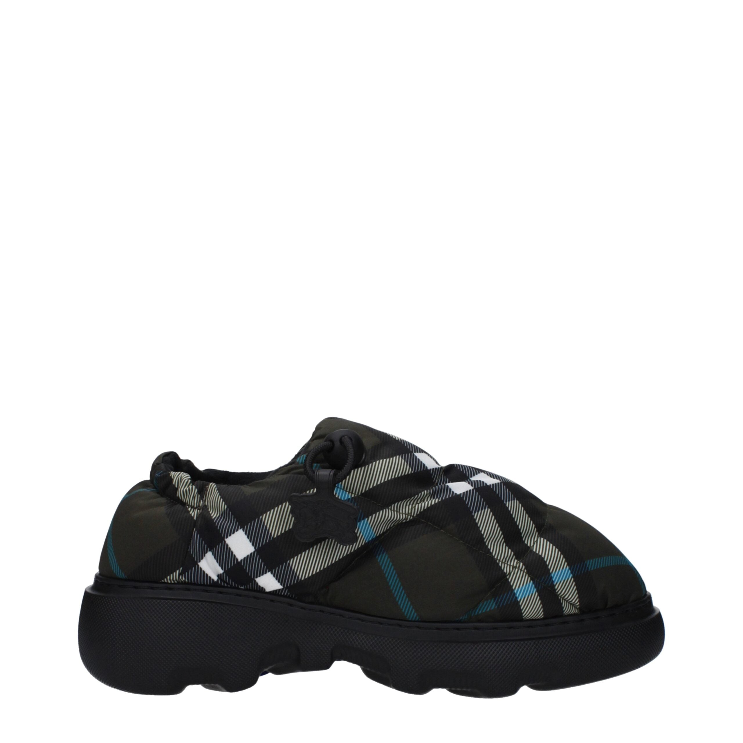 Burberry slippers in green fabric-1