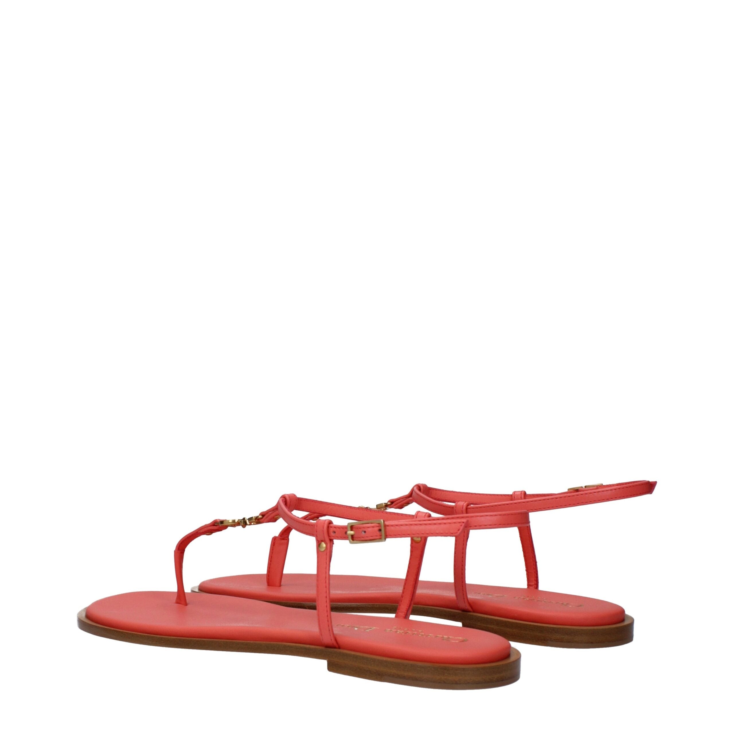 Christian Dior Rosa Flip-Flop-Sandalen aus Leder-4