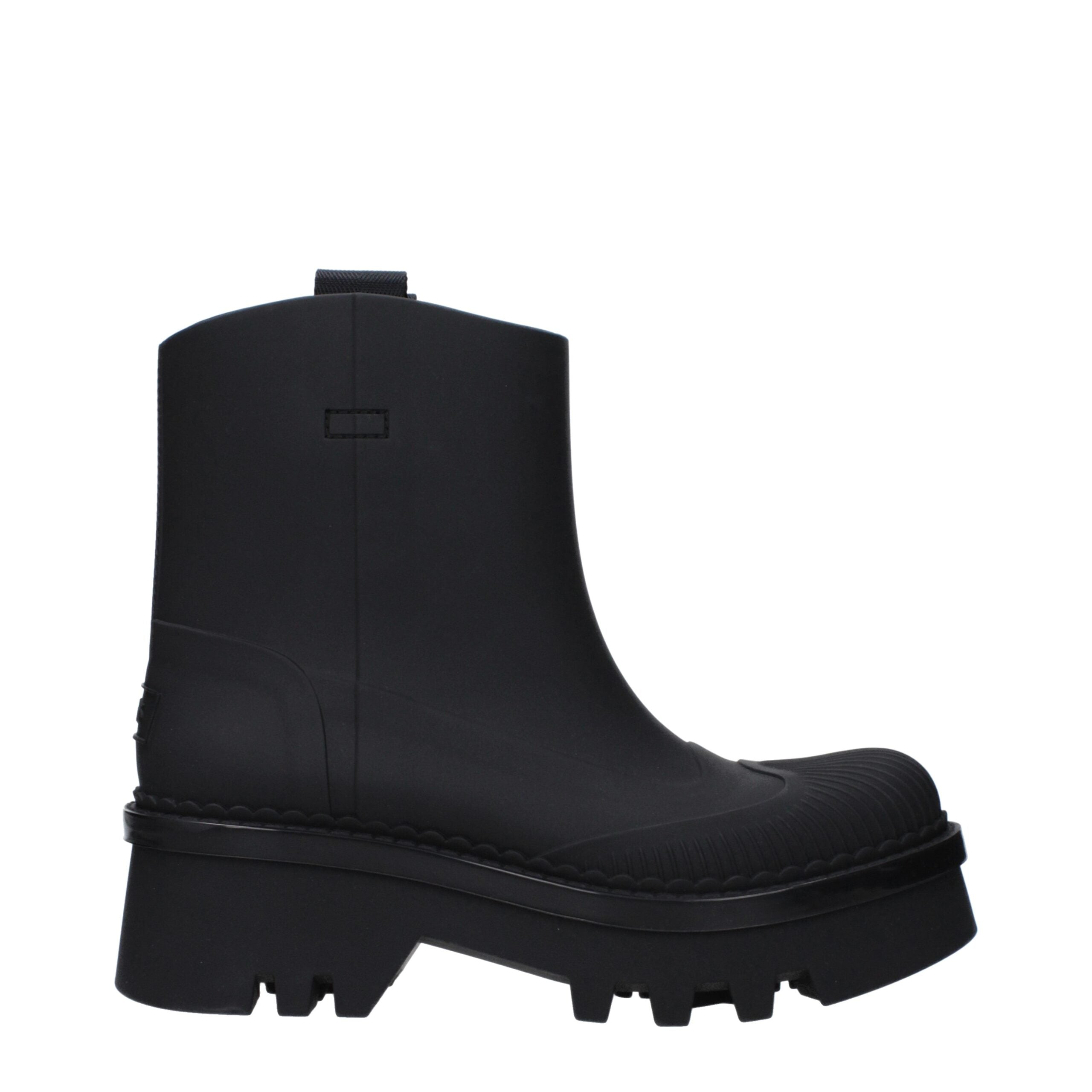 Chloé Black Cotton Ankle Boots-1