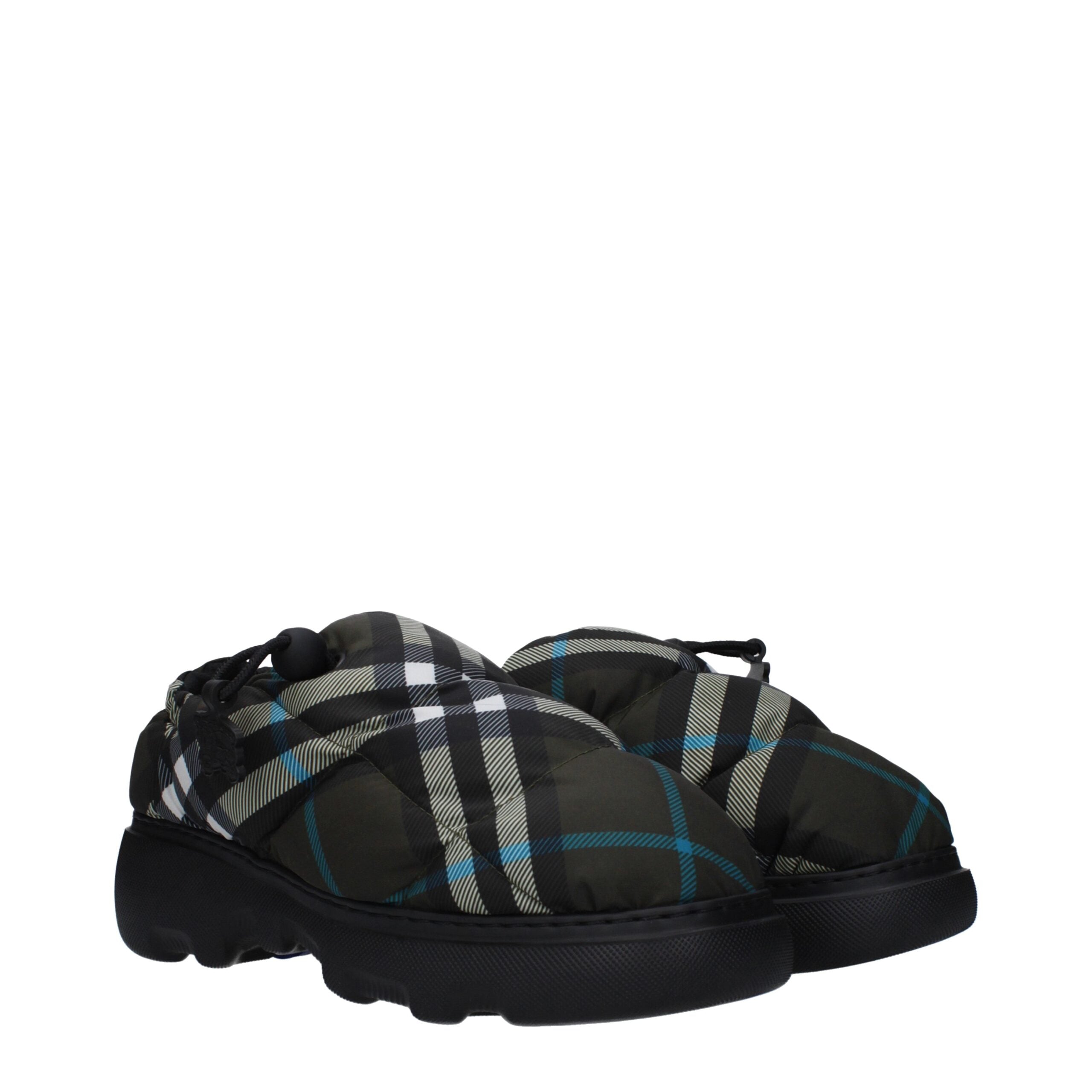 Burberry slippers in green fabric-2