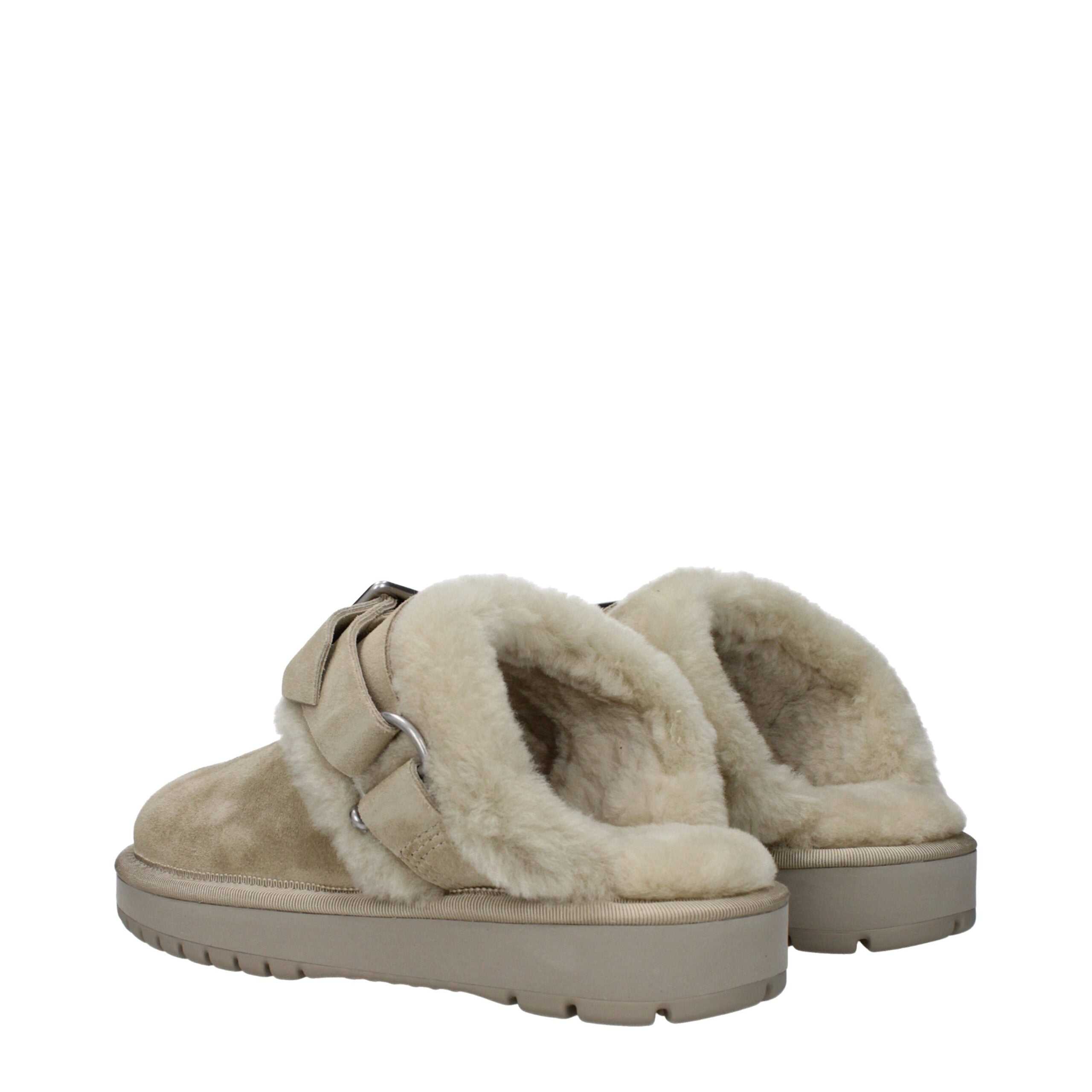 Pantuflas de piel verde Burberry-4