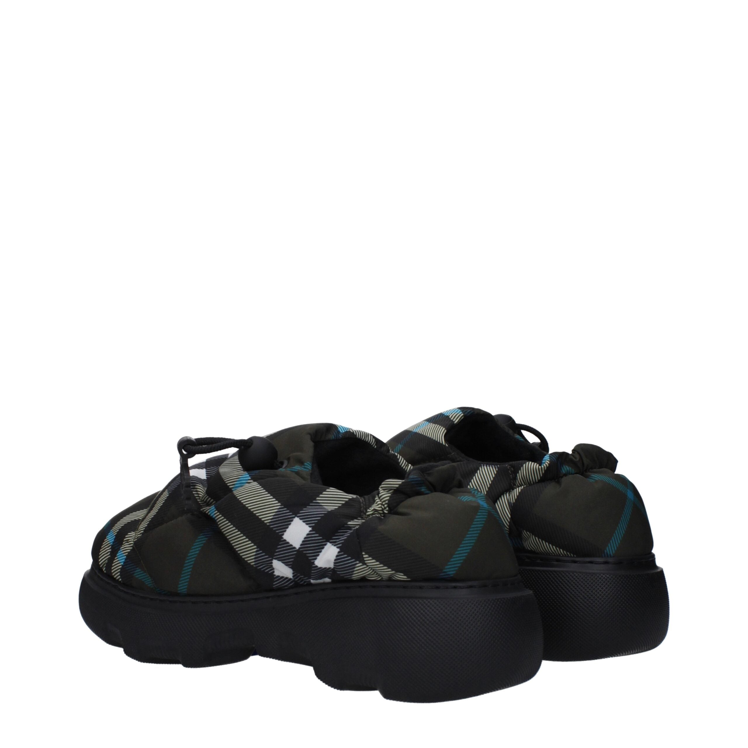 Burberry slippers in green fabric-4
