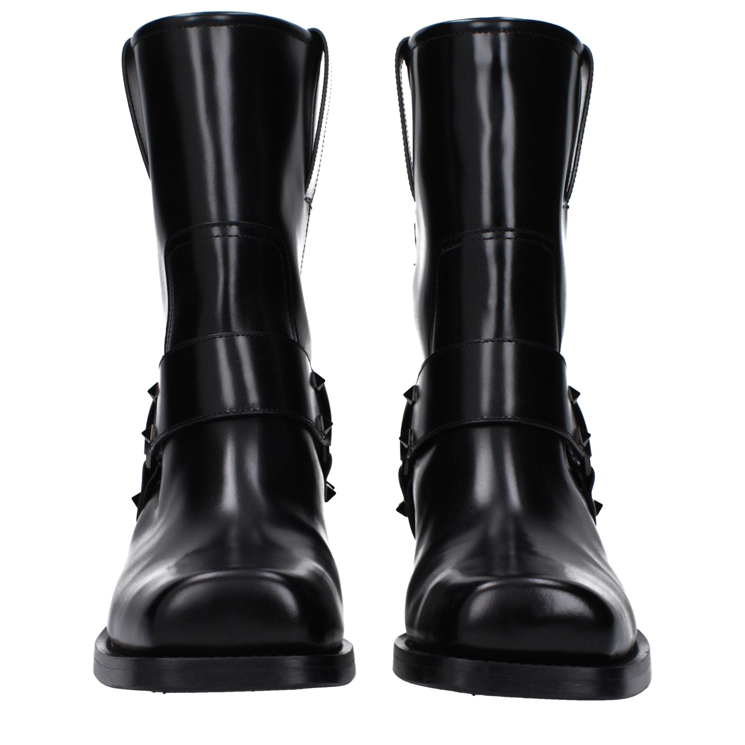 Valentino Garavani Black Leather Ankle Boots-3