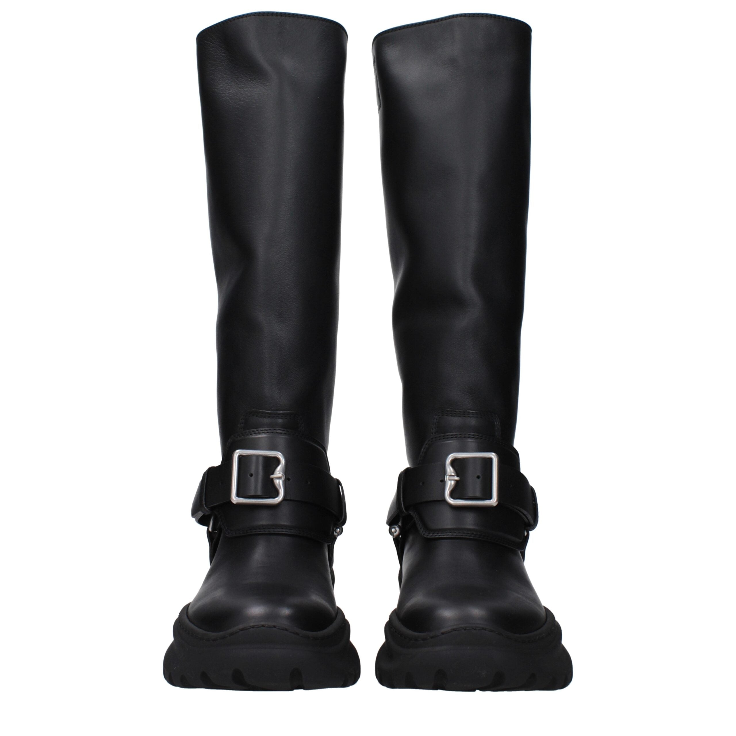 Burberry Schwarze Lederstiefel-3
