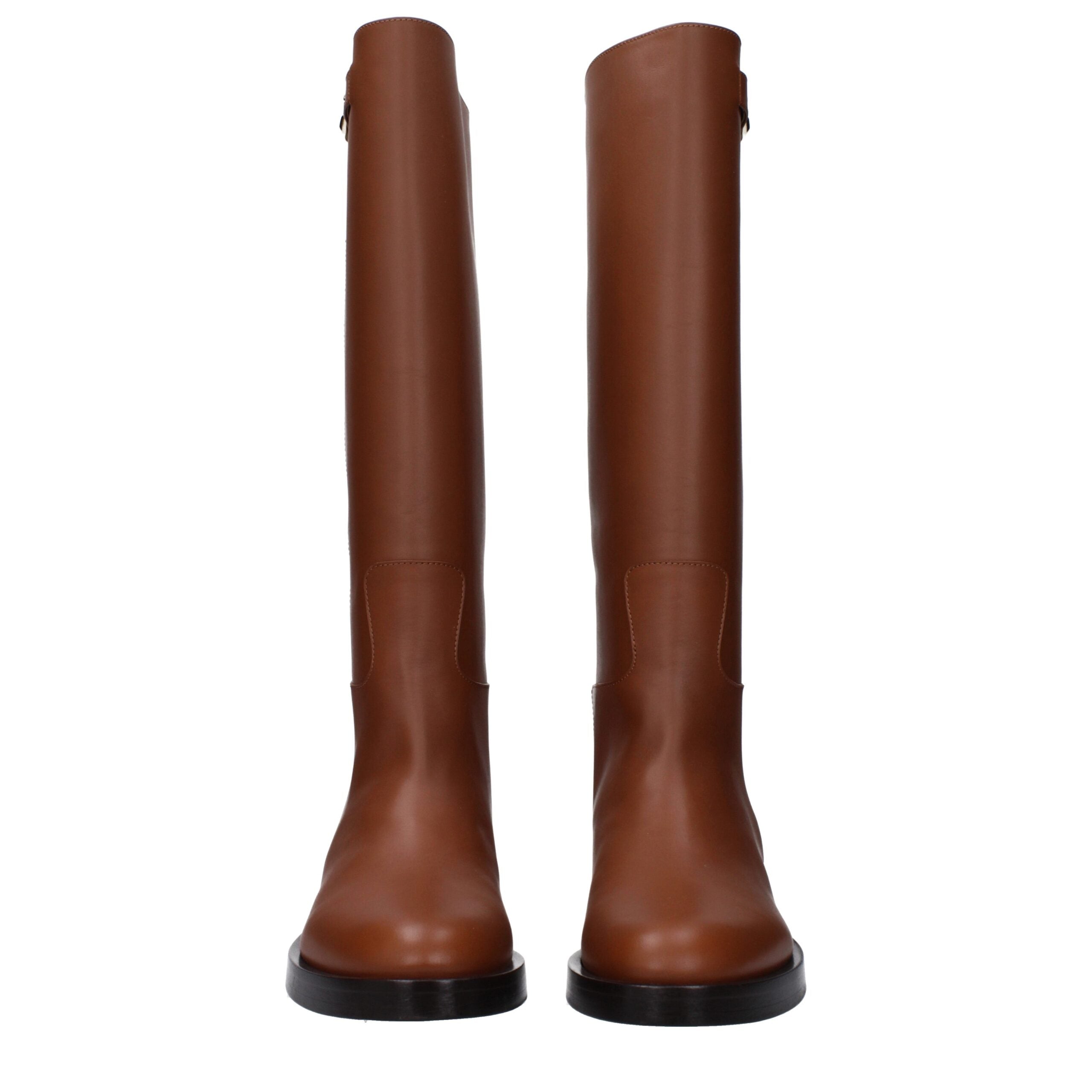 Valentino Garavani Brown Leather Boots-3