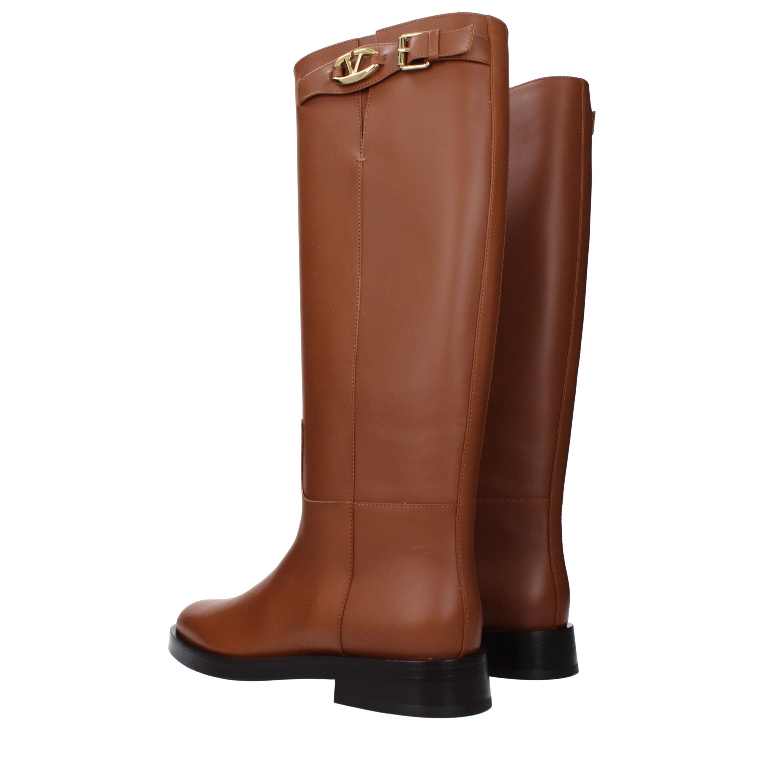 Valentino Garavani Brown Leather Boots-4