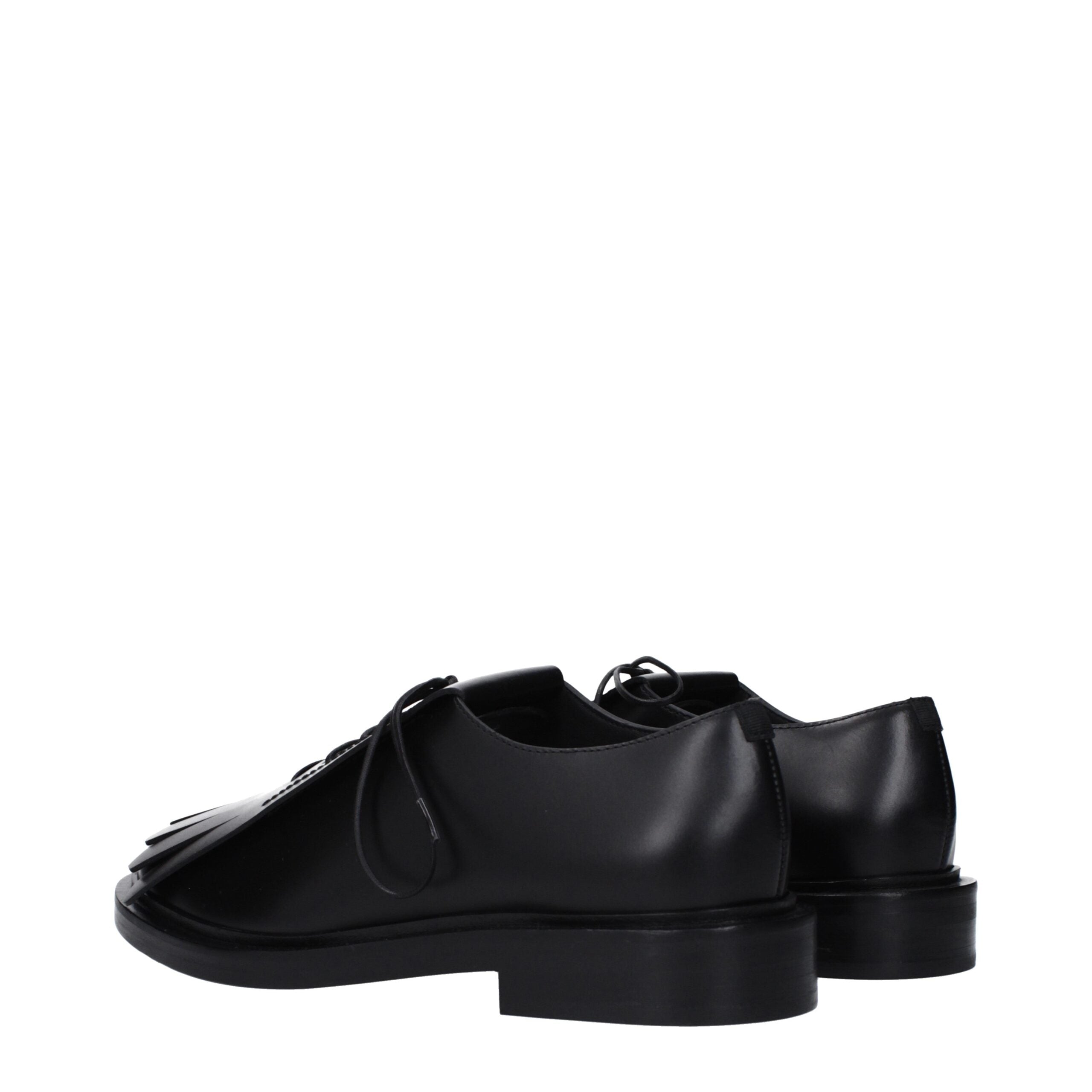 Zapatos Oxford y Derby de cuero negro de Max Mara-4