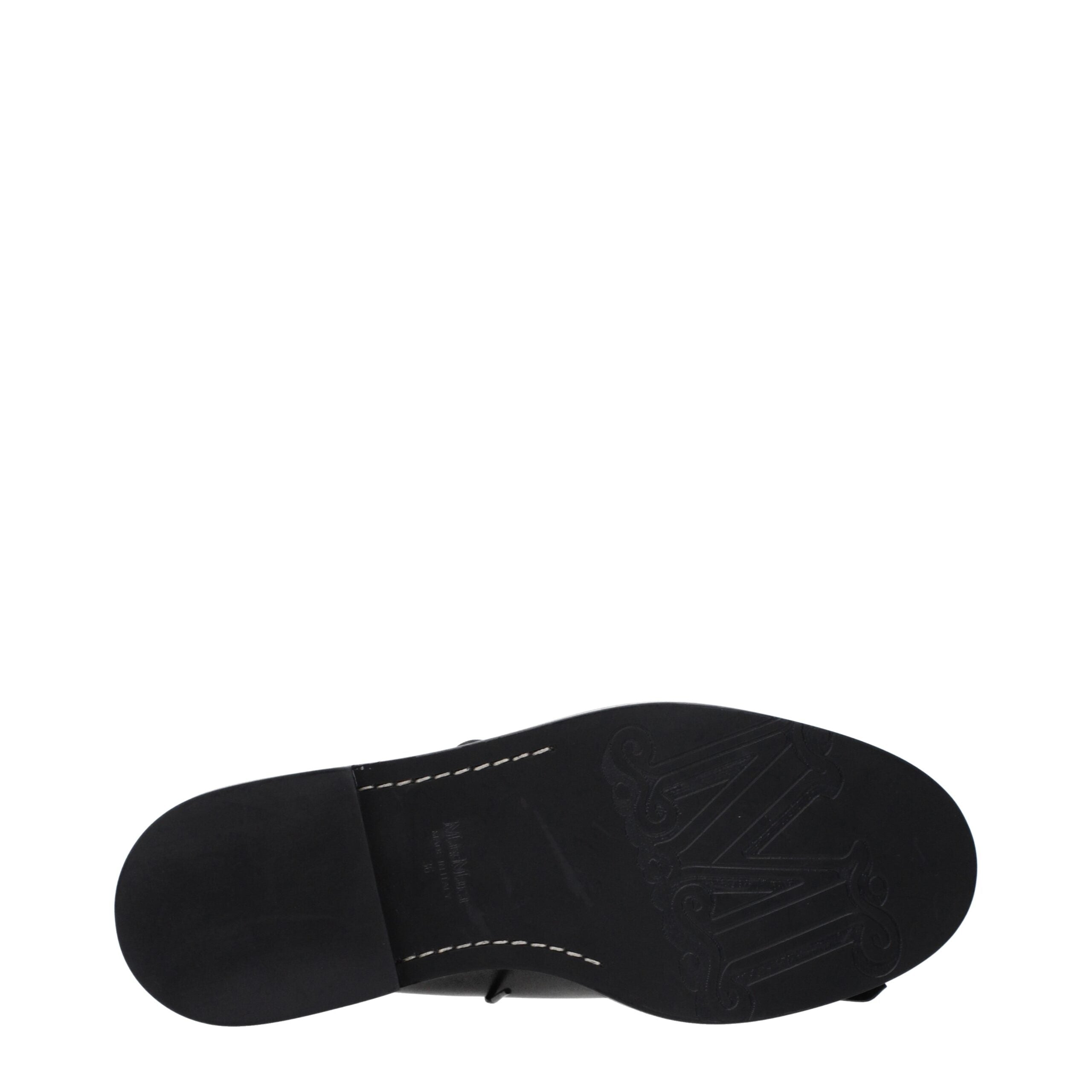 Zapatos Oxford y Derby de cuero negro de Max Mara-5