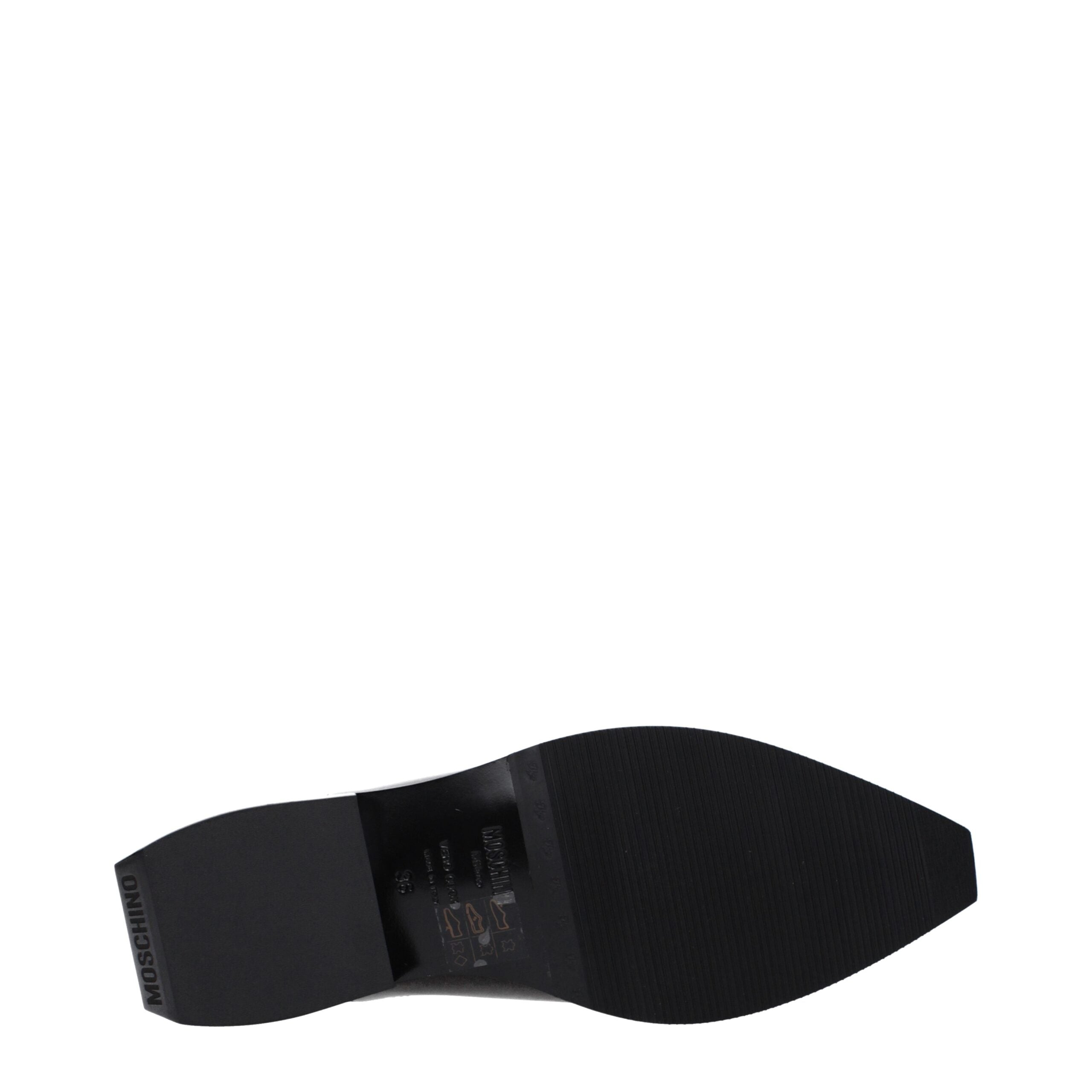 Moschino Black Leather Mules-5