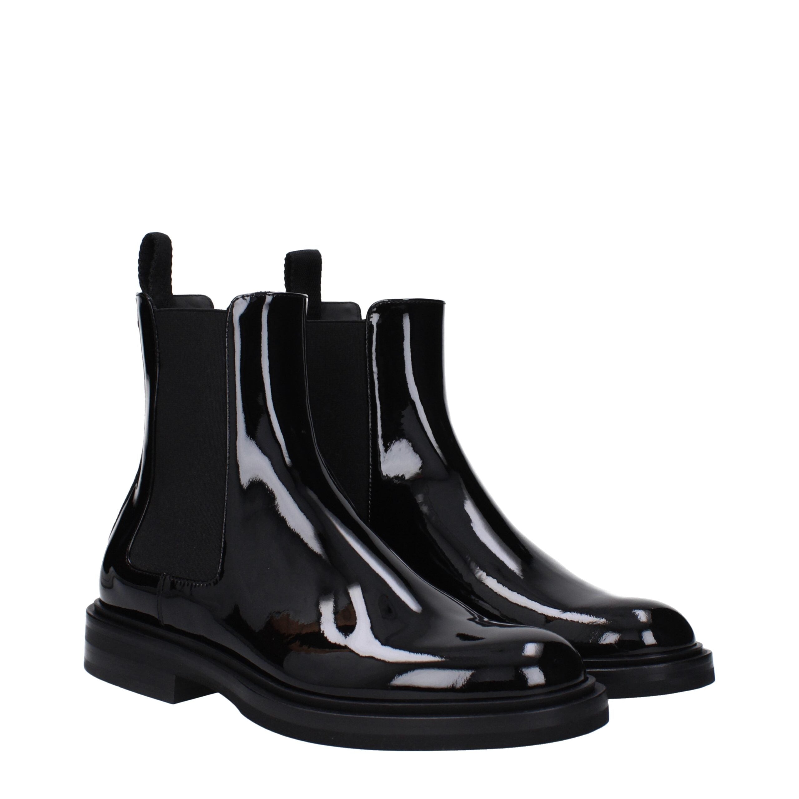 Dolce & Gabbana Schwarze Lederstiefeletten-2