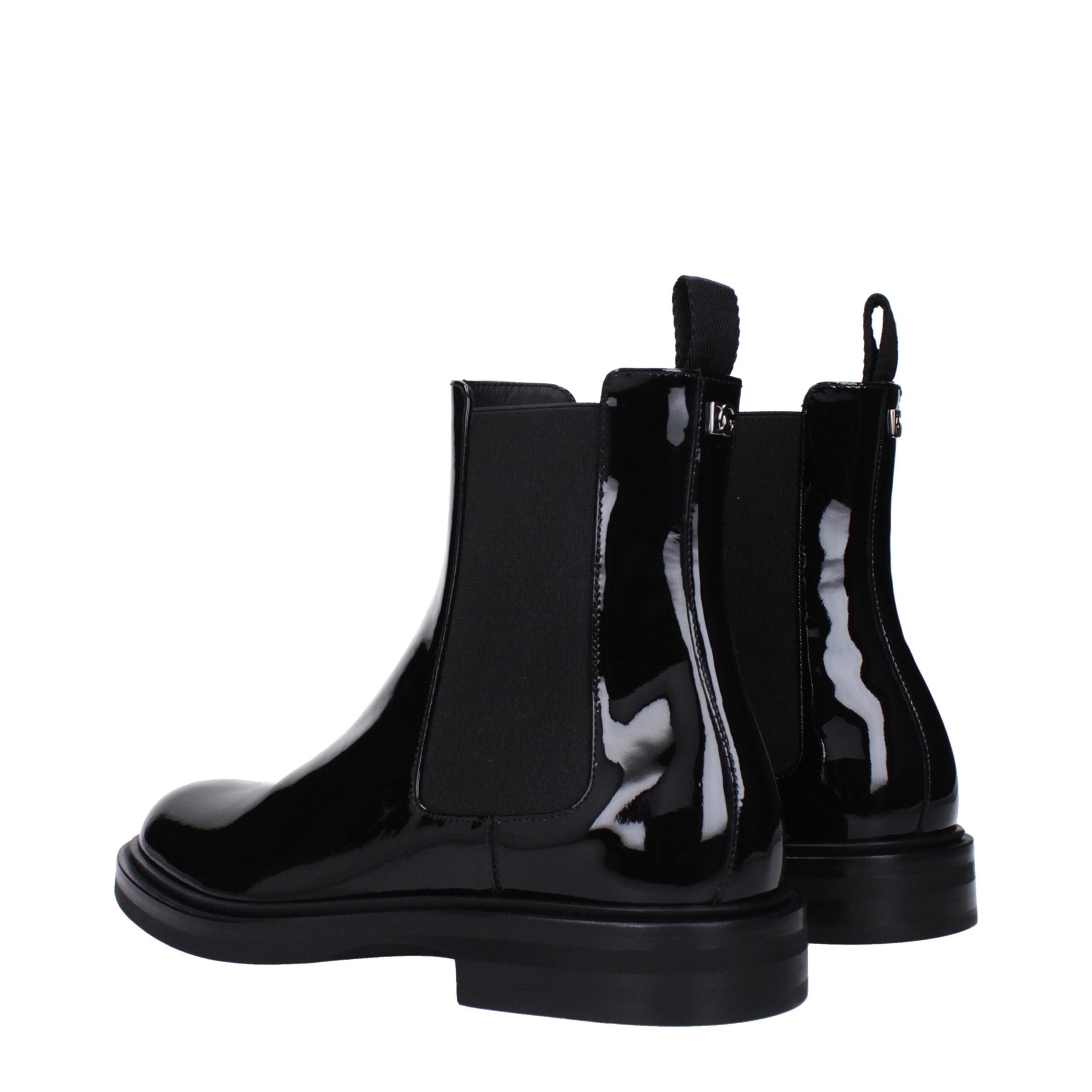 Dolce & Gabbana Schwarze Lederstiefeletten-4