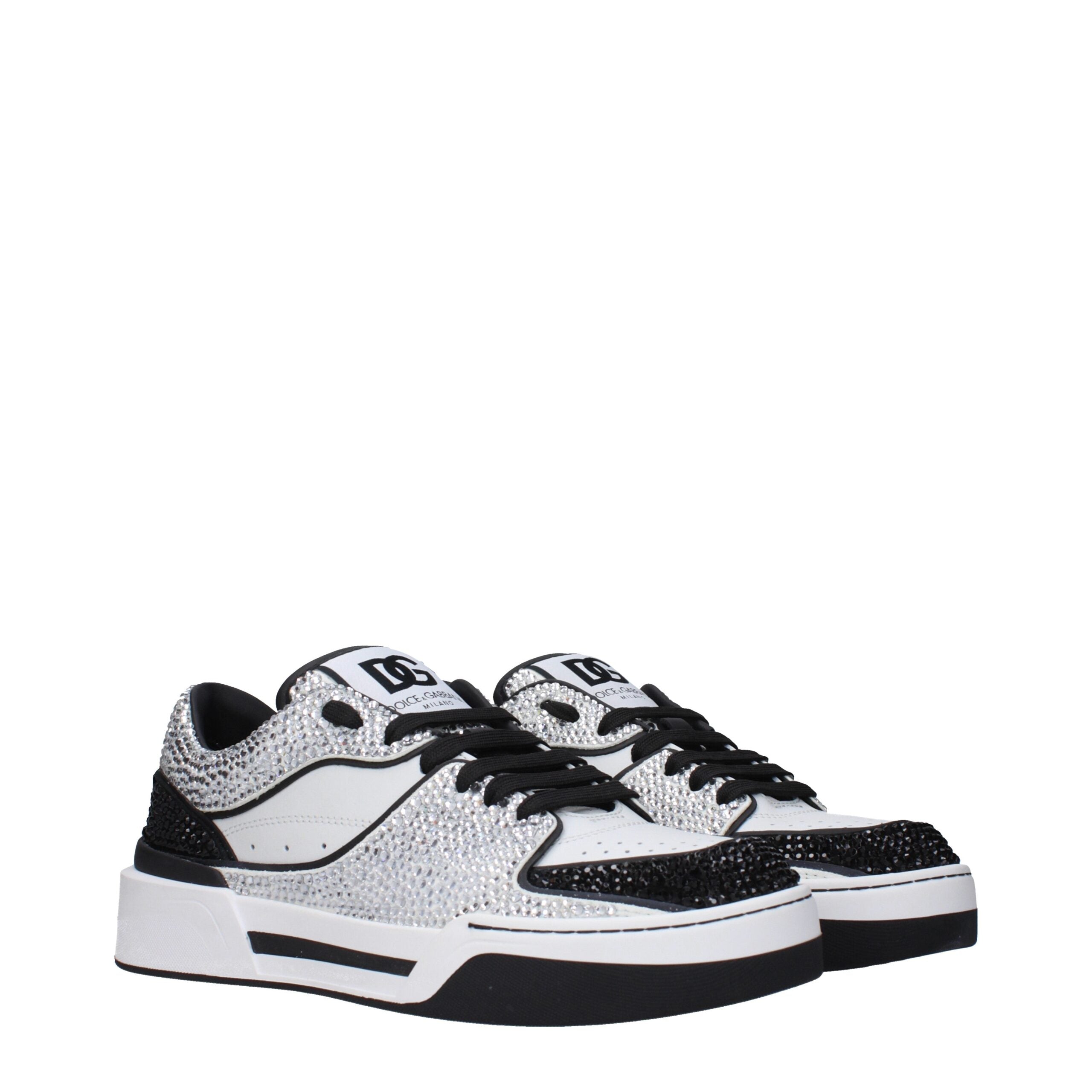 Dolce & Gabbana Weiße Leder-Sneaker mit niedrigem Schaft-2