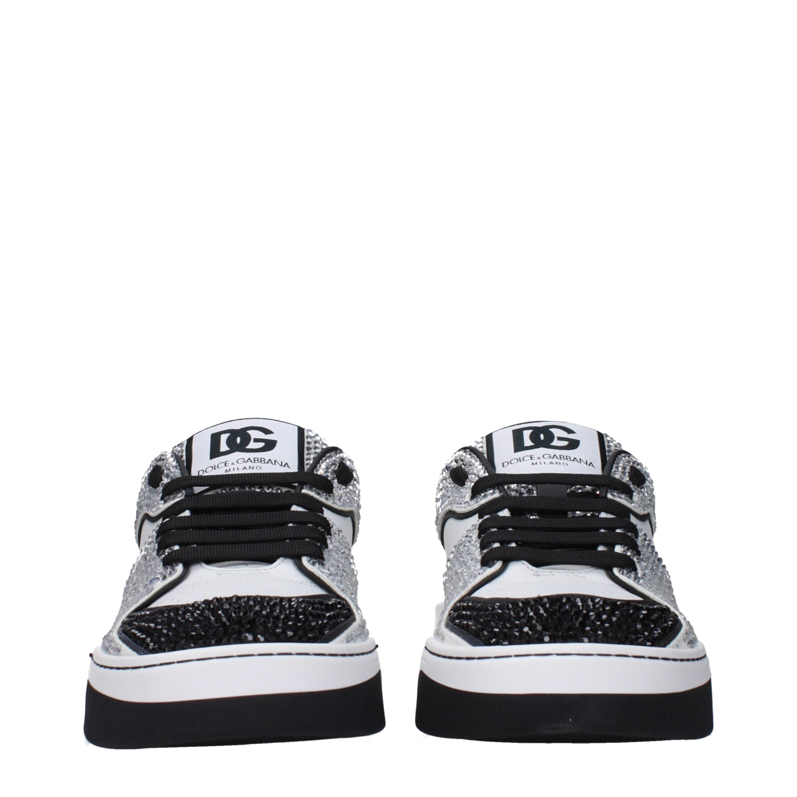 Dolce & Gabbana Weiße Leder-Sneaker mit niedrigem Schaft-3