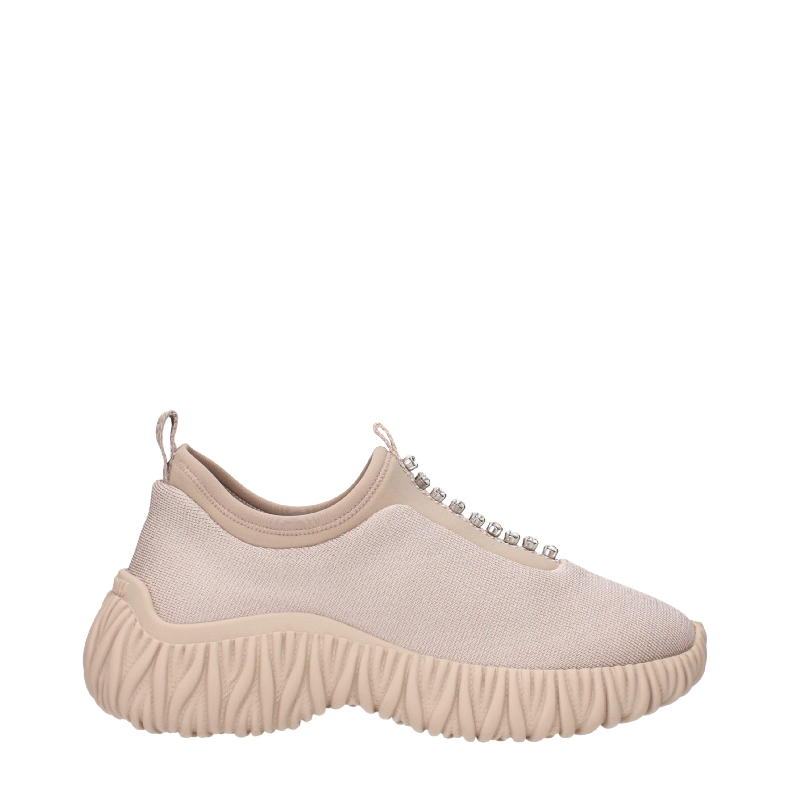Miu Miu Beige Fabric Sneakers-1