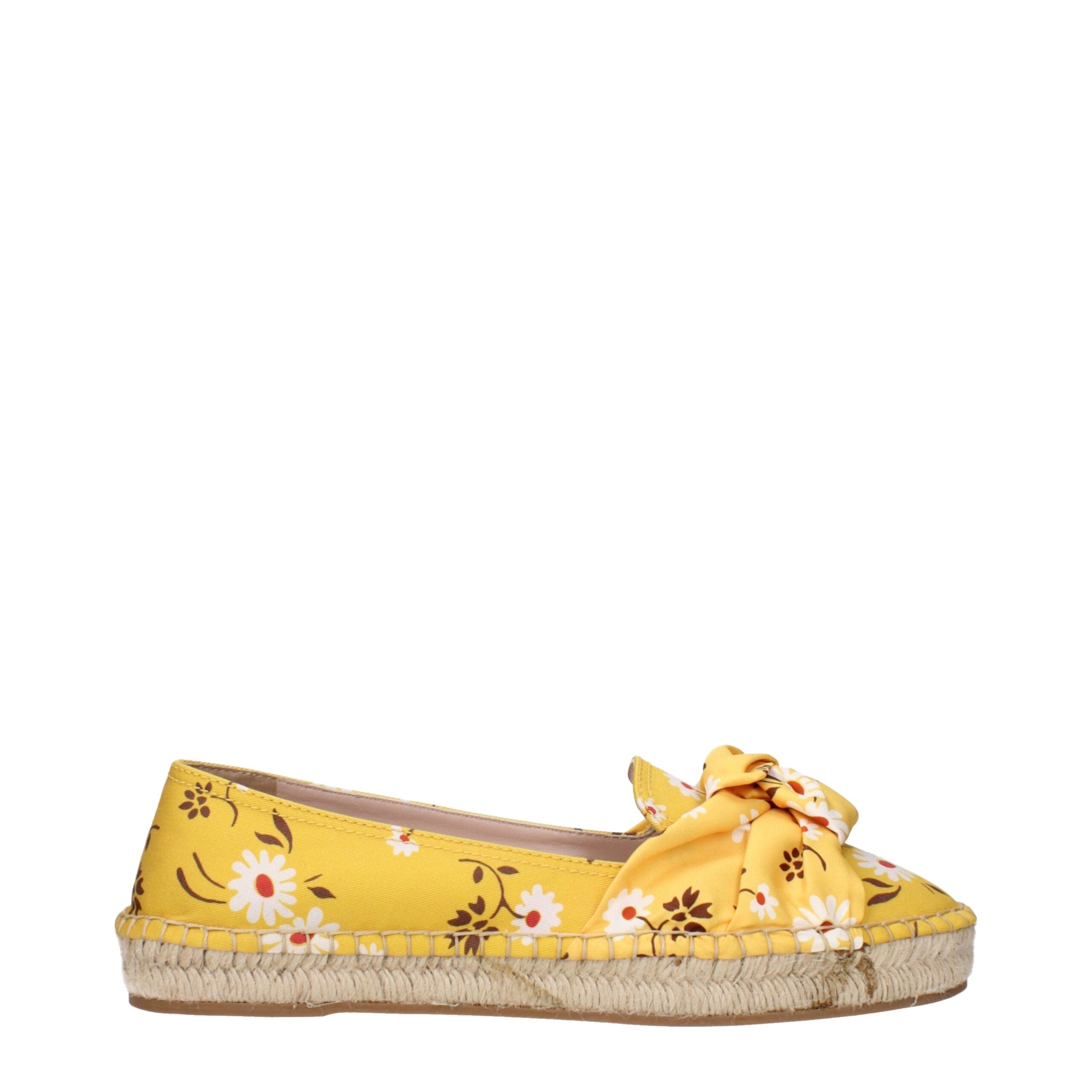 Miu Miu Espadrilles aus gelbem Stoff-1