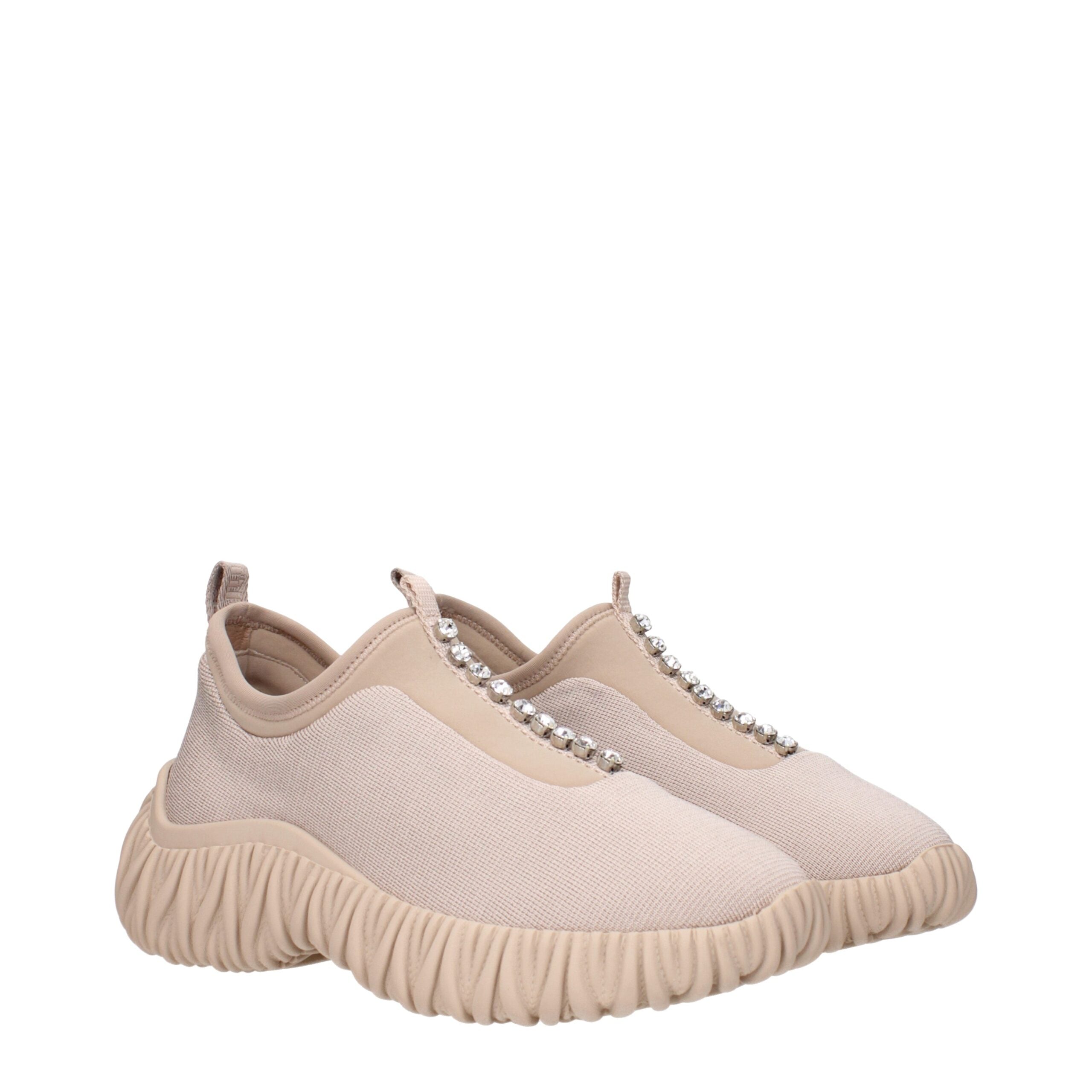 Miu Miu Beige Fabric Sneakers-2