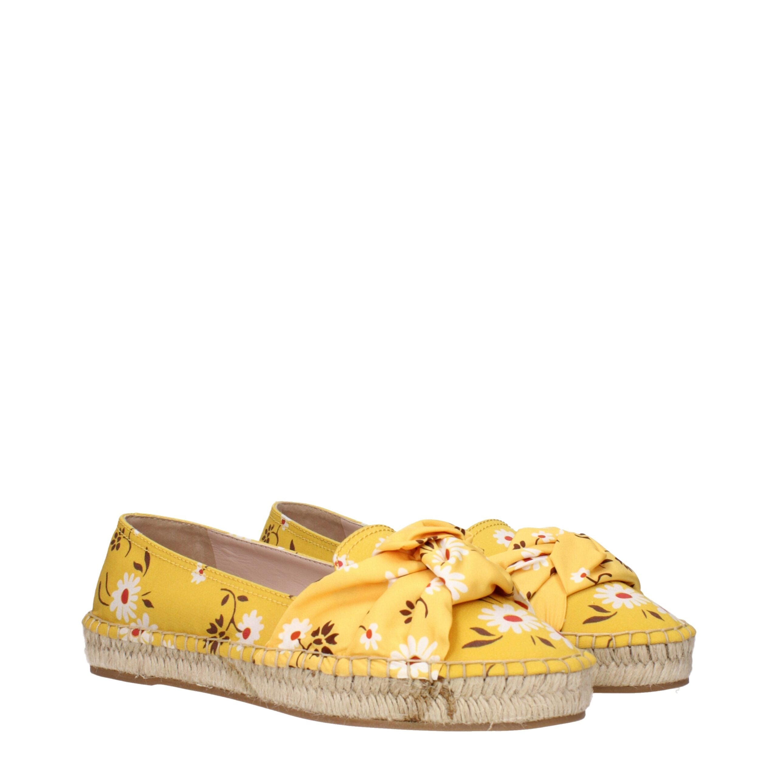 Miu Miu Espadrilles aus gelbem Stoff-2
