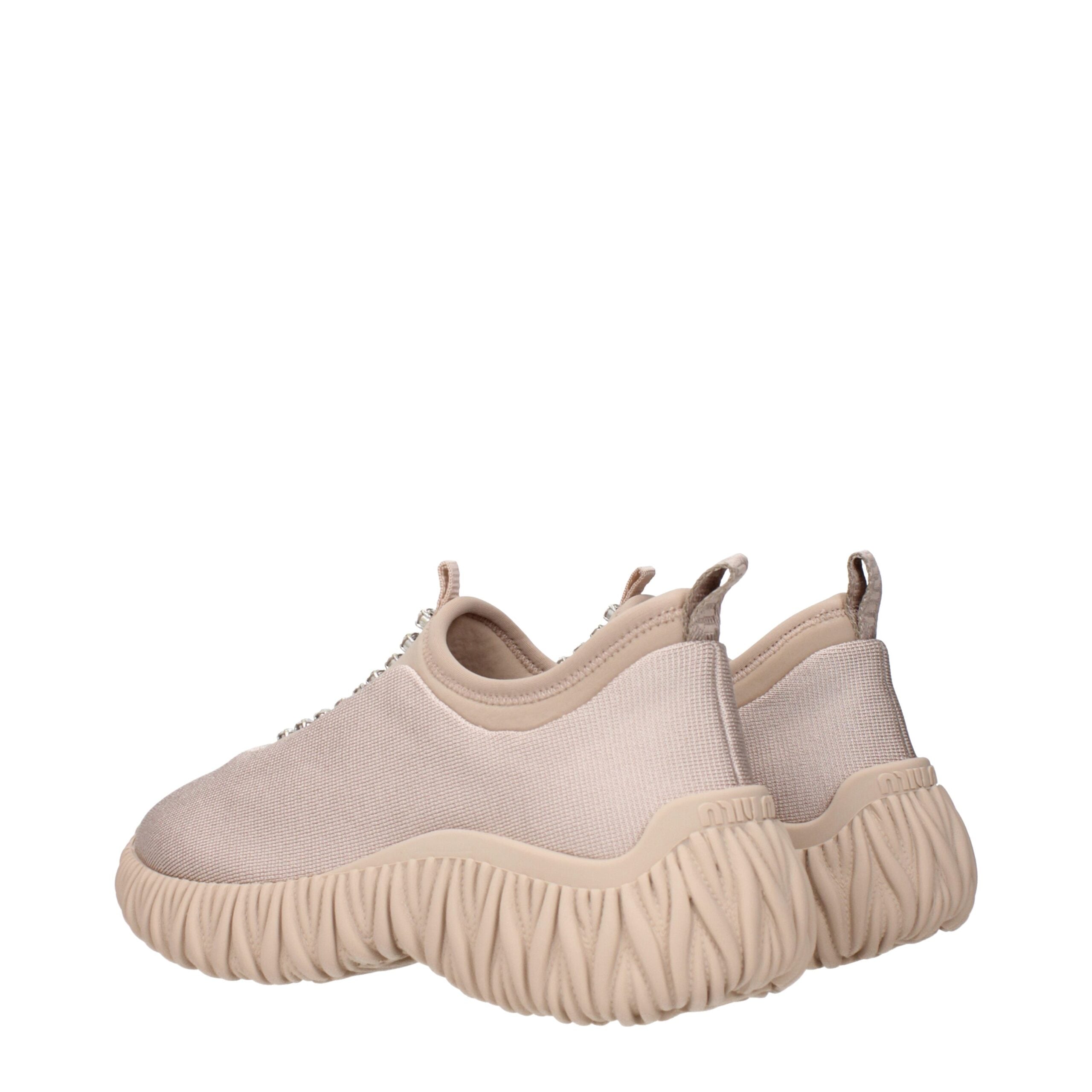 Miu Miu Beige Fabric Sneakers-4