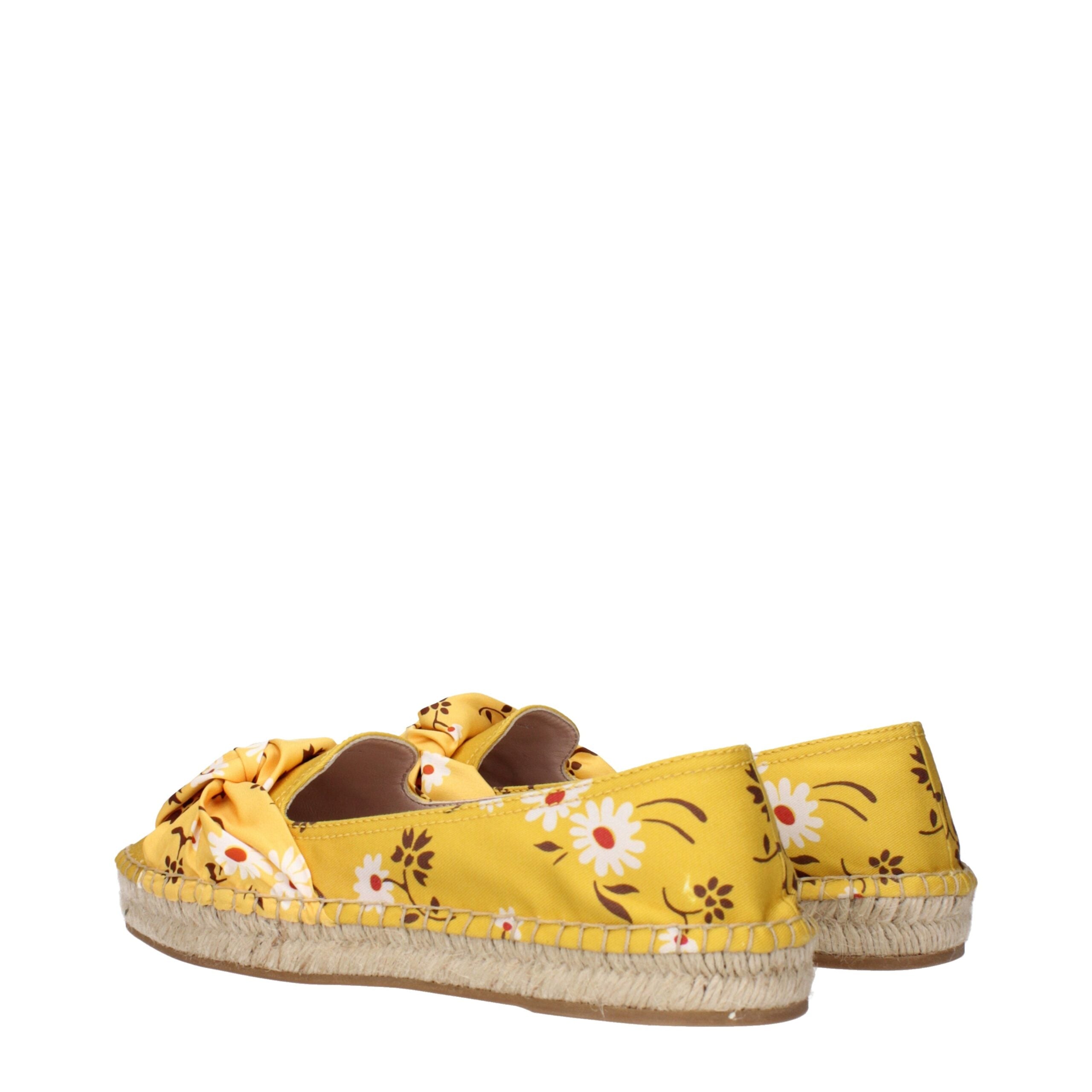 Miu Miu Espadrilles aus gelbem Stoff-4